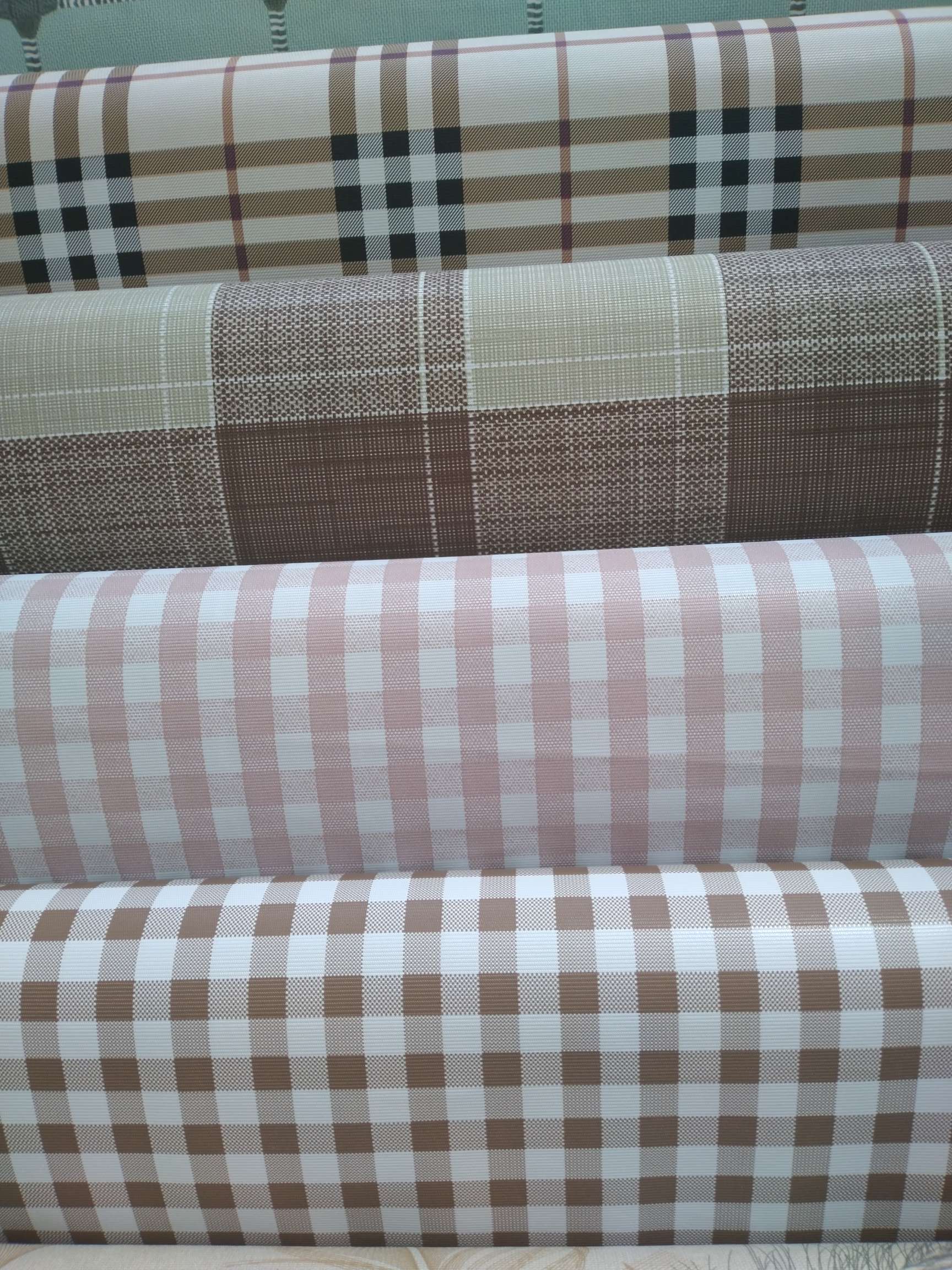 格子纱线台布1.37*20m