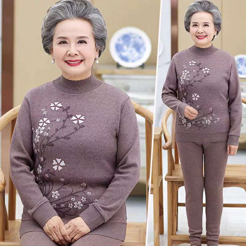 Warm and velvety underwear for lady jacquard thickened thumbnail