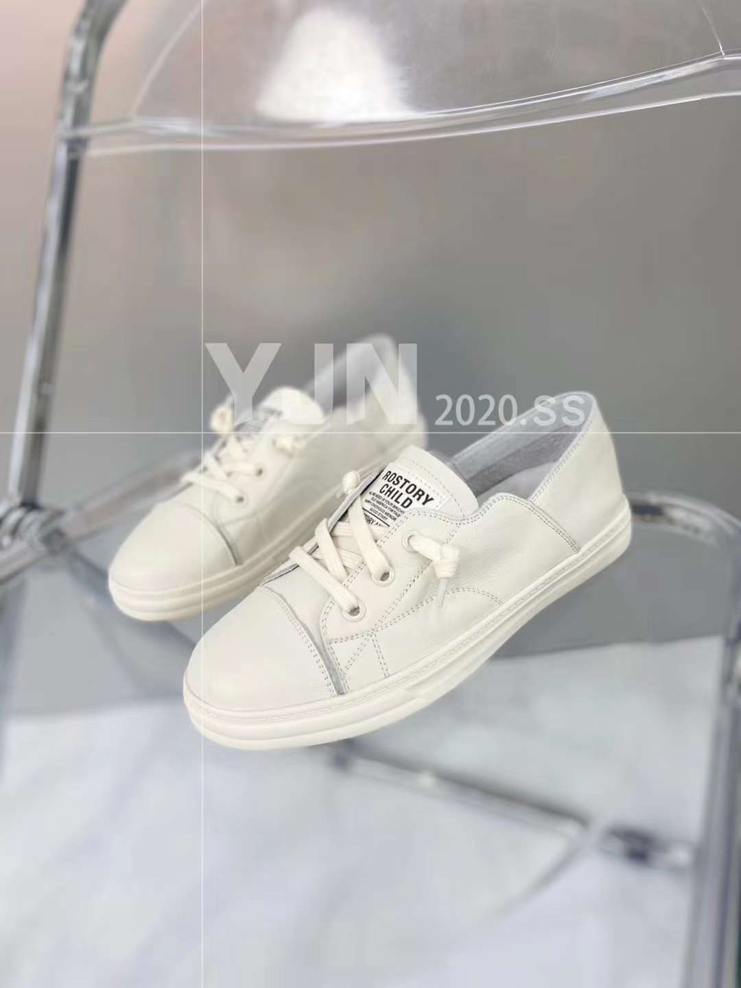 All Cowhide Little White Shoes