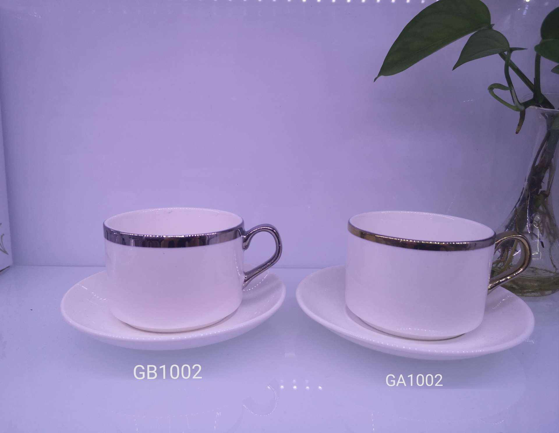 骨瓷描金边杯子小精致优雅高档轻奢情侣花茶杯子套装