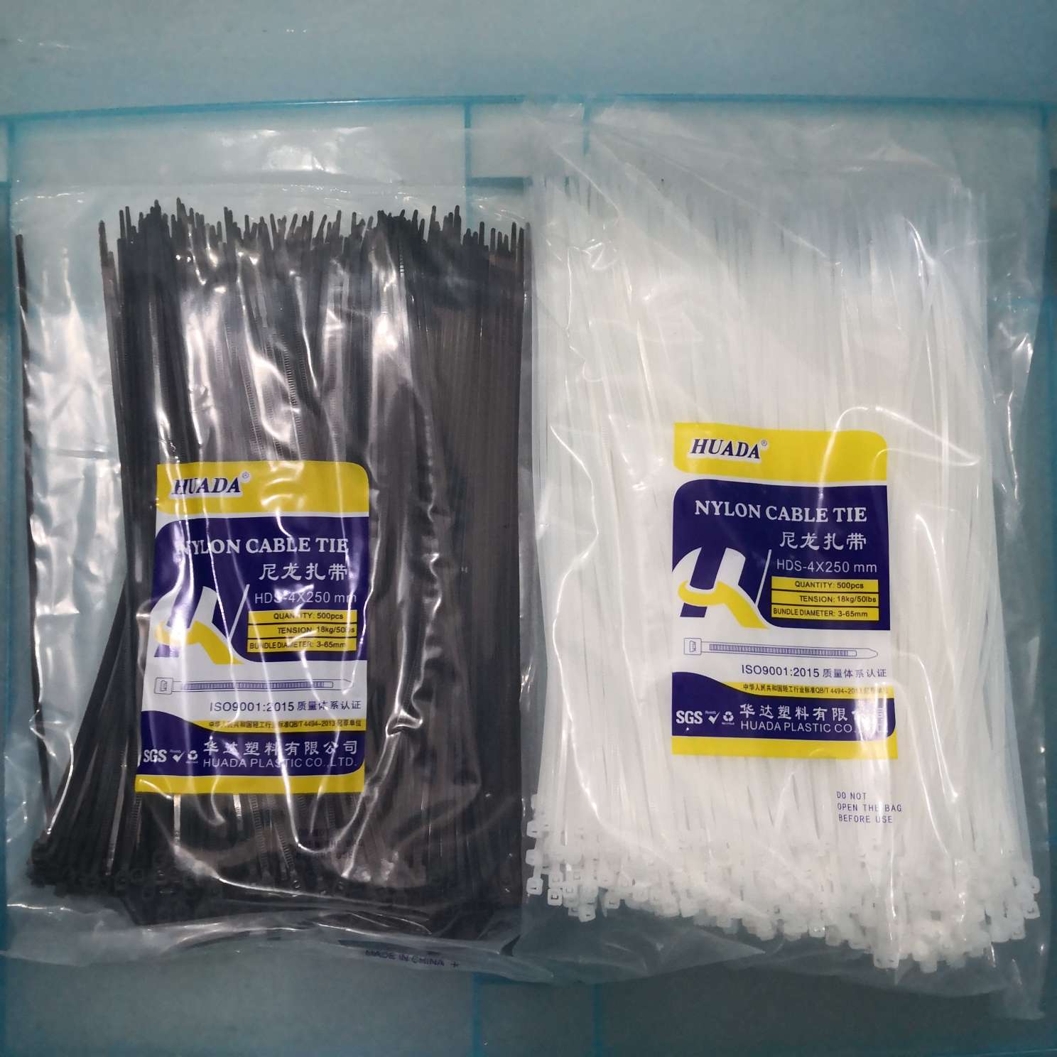 Self-locking nylon cable ties 4*250, 500 pieces per pack, enough for one large item 150 packs. Plastic cable ties strangle dogs, tie strips, tie strings, tie buckles, tie ropes, binding straps