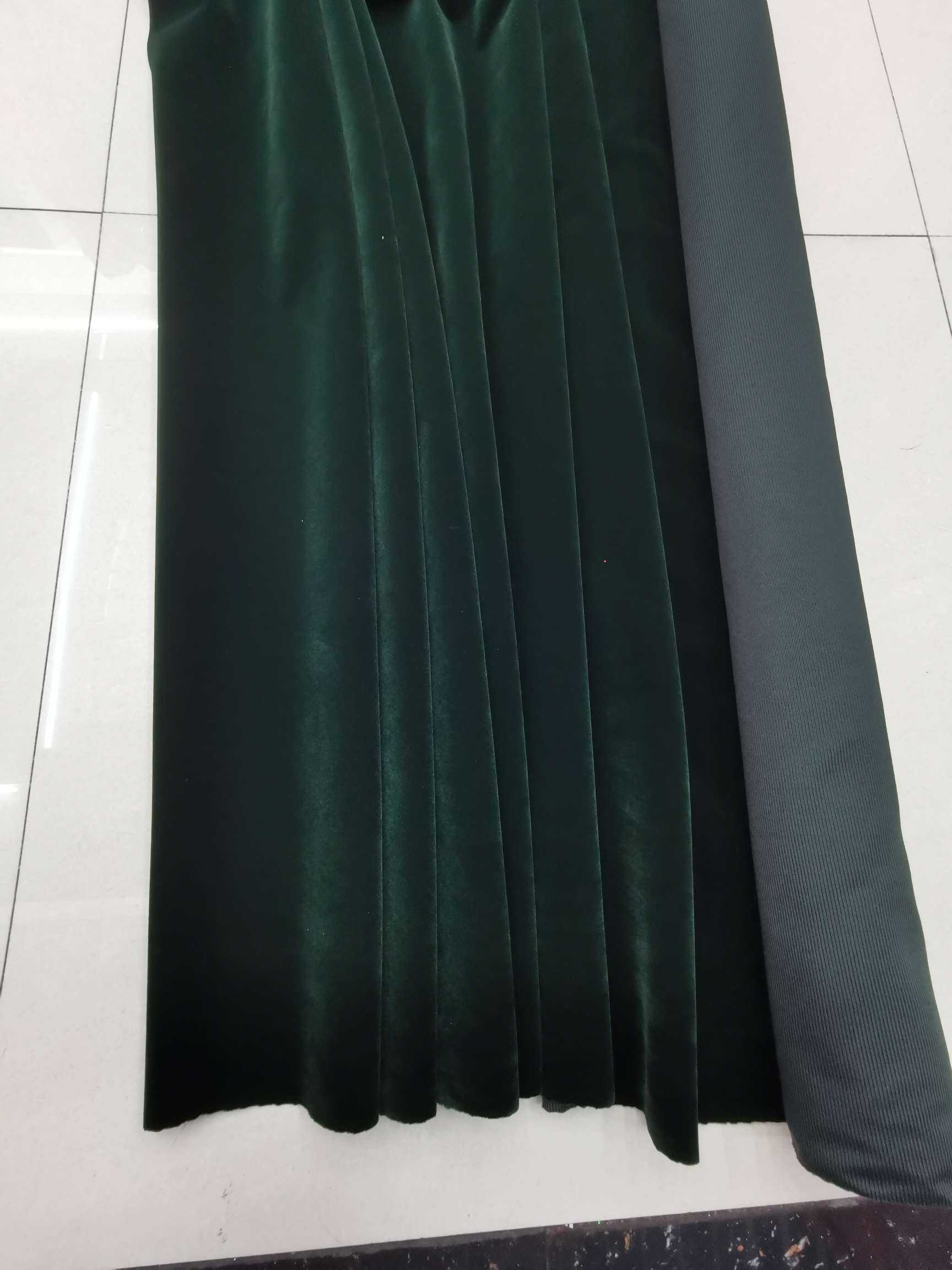 墨绿丝绒植绒布面料 适做大蝴蝶结发夹女网红后脑勺弹簧顶夹发卡头饰产品图