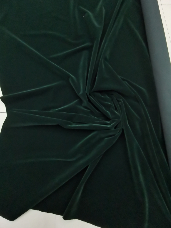 墨绿丝绒植绒布面料 适做大蝴蝶结发夹女网红后脑勺弹簧顶夹发卡头饰图
