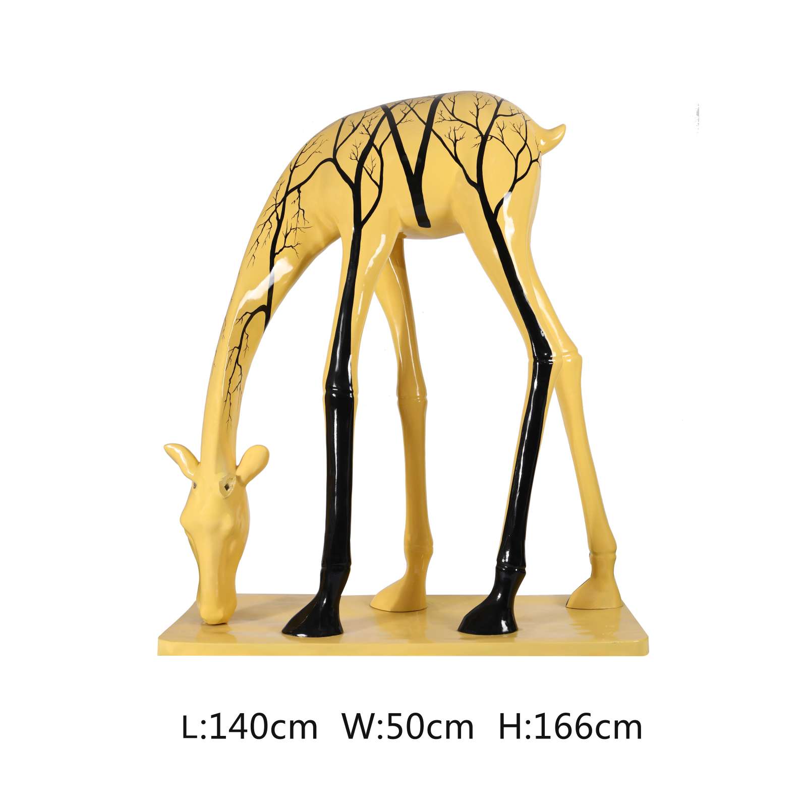 Creative home decor sample room decoration, shopping mall visual merchandising decoration, head-down deer height 140*50*166 Specification image