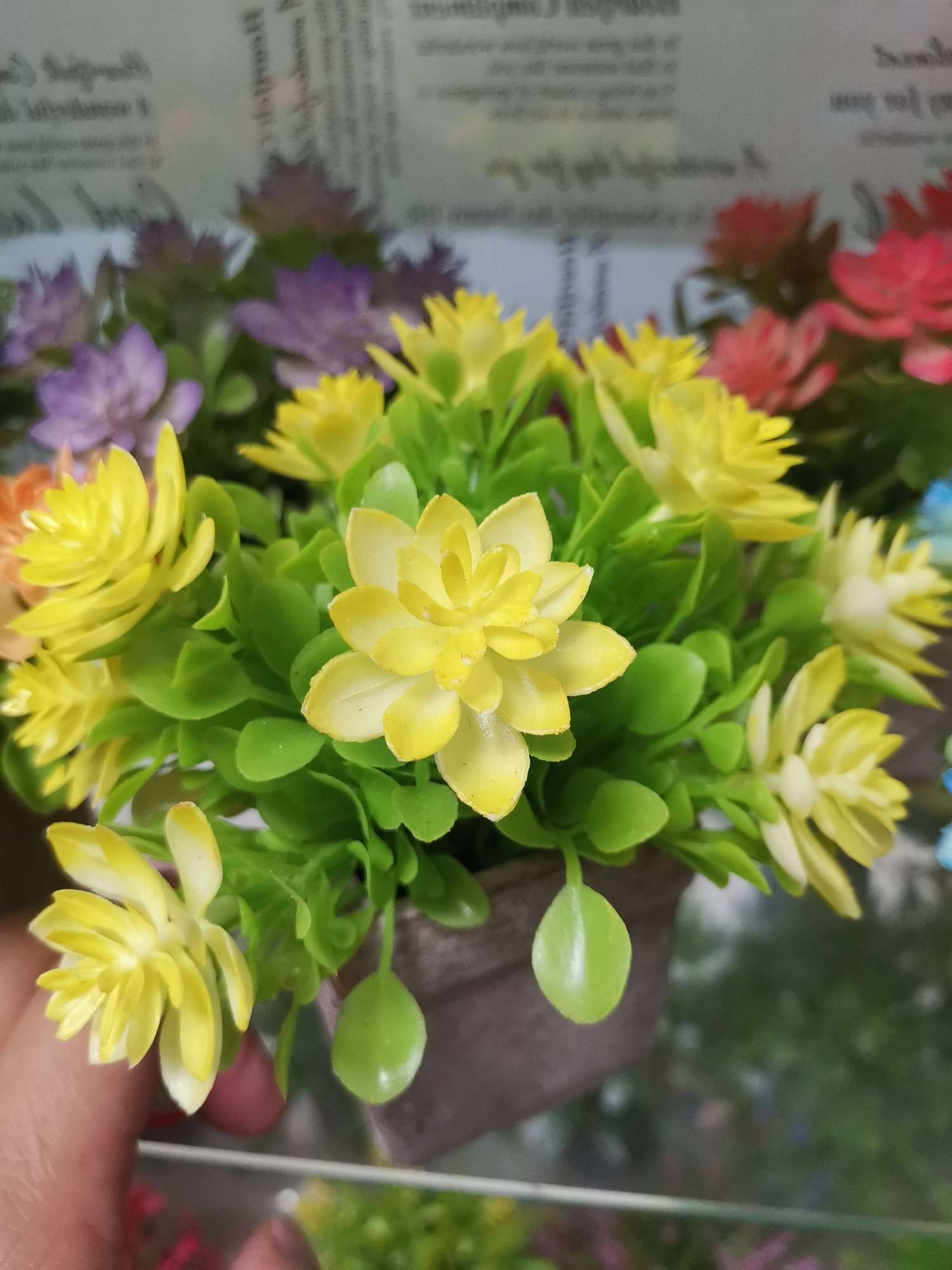 仿真花绿植假花塑料花小盆栽客厅摆设装饰花餐桌室内摆件细节图