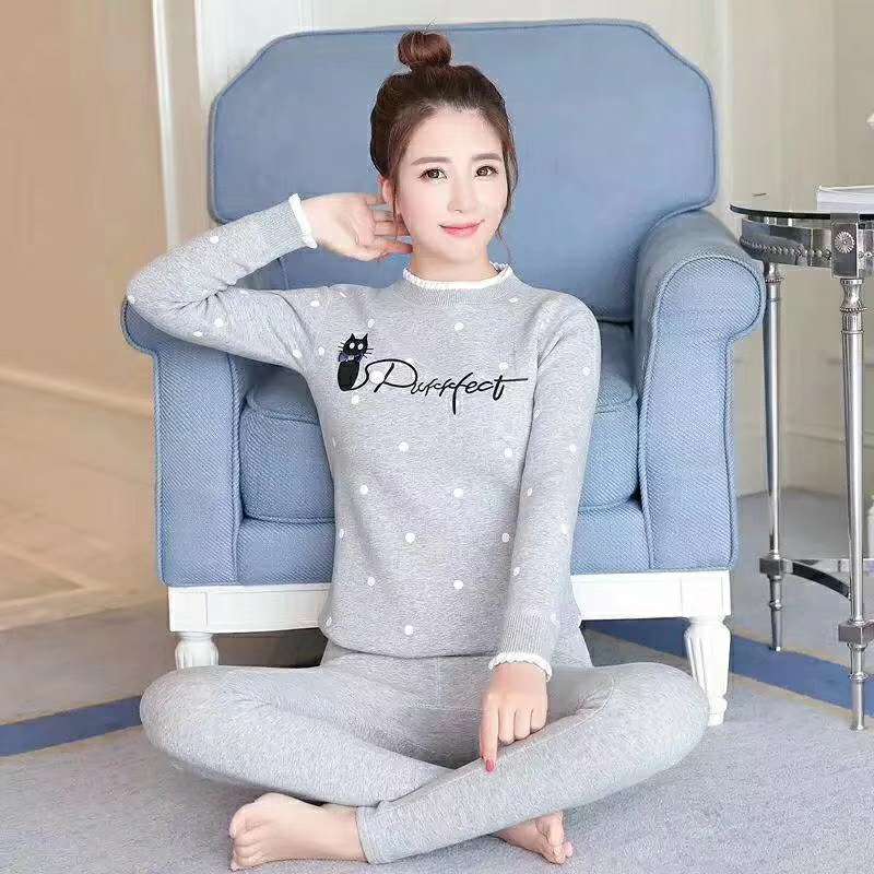 Add velvet thermal underwear lovely girl underwear thumbnail