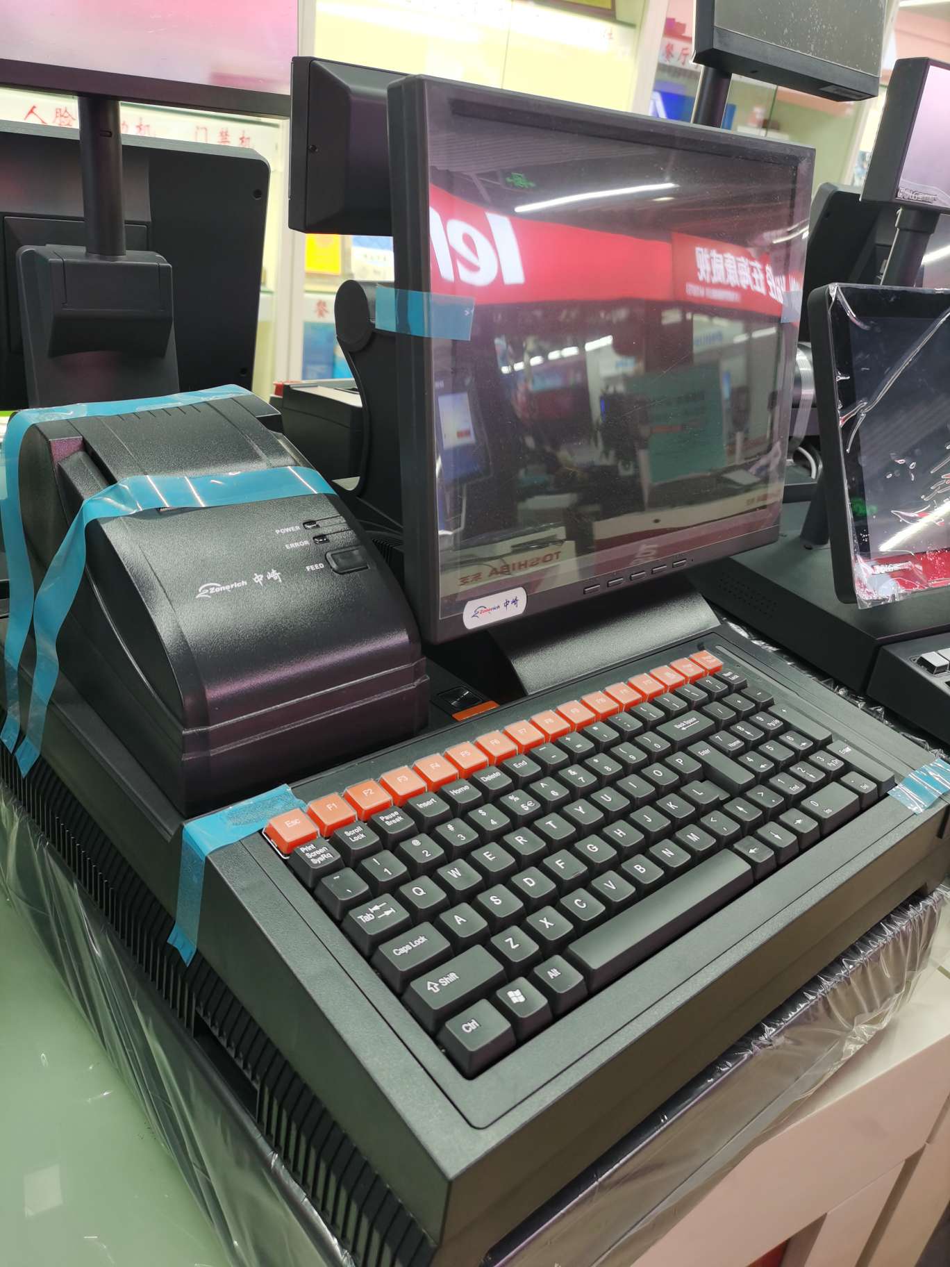 中崎ZQ-E600超市 便利店 收银机 收款机一体机升级版T6500细节图