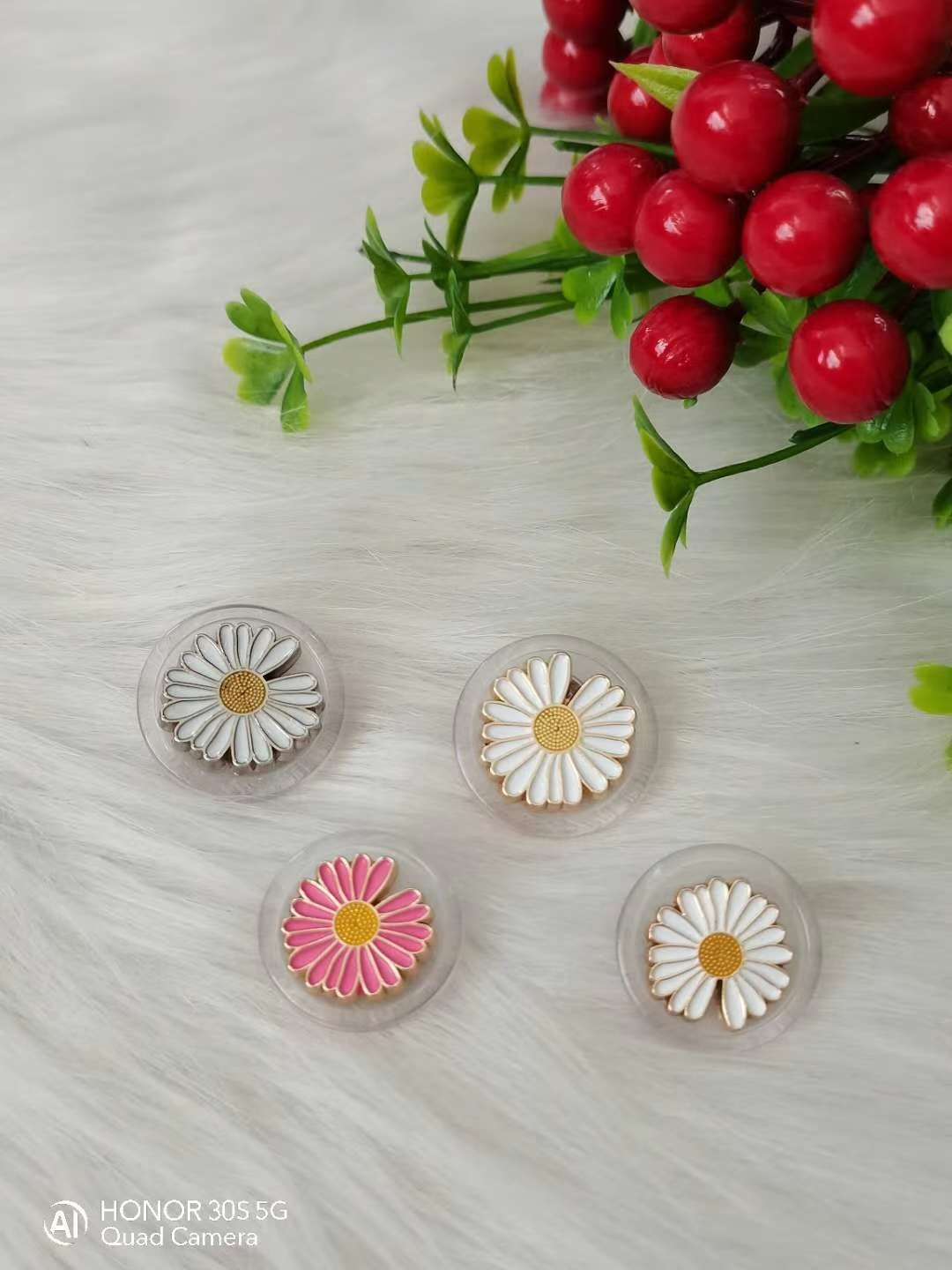 雏菊大衣手缝扣