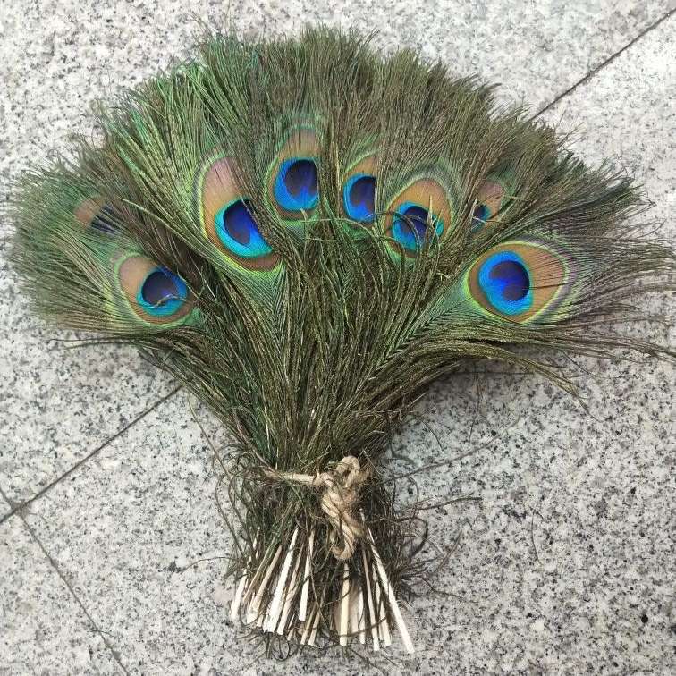 进口孔雀毛羽毛装饰背景墙装饰产品图