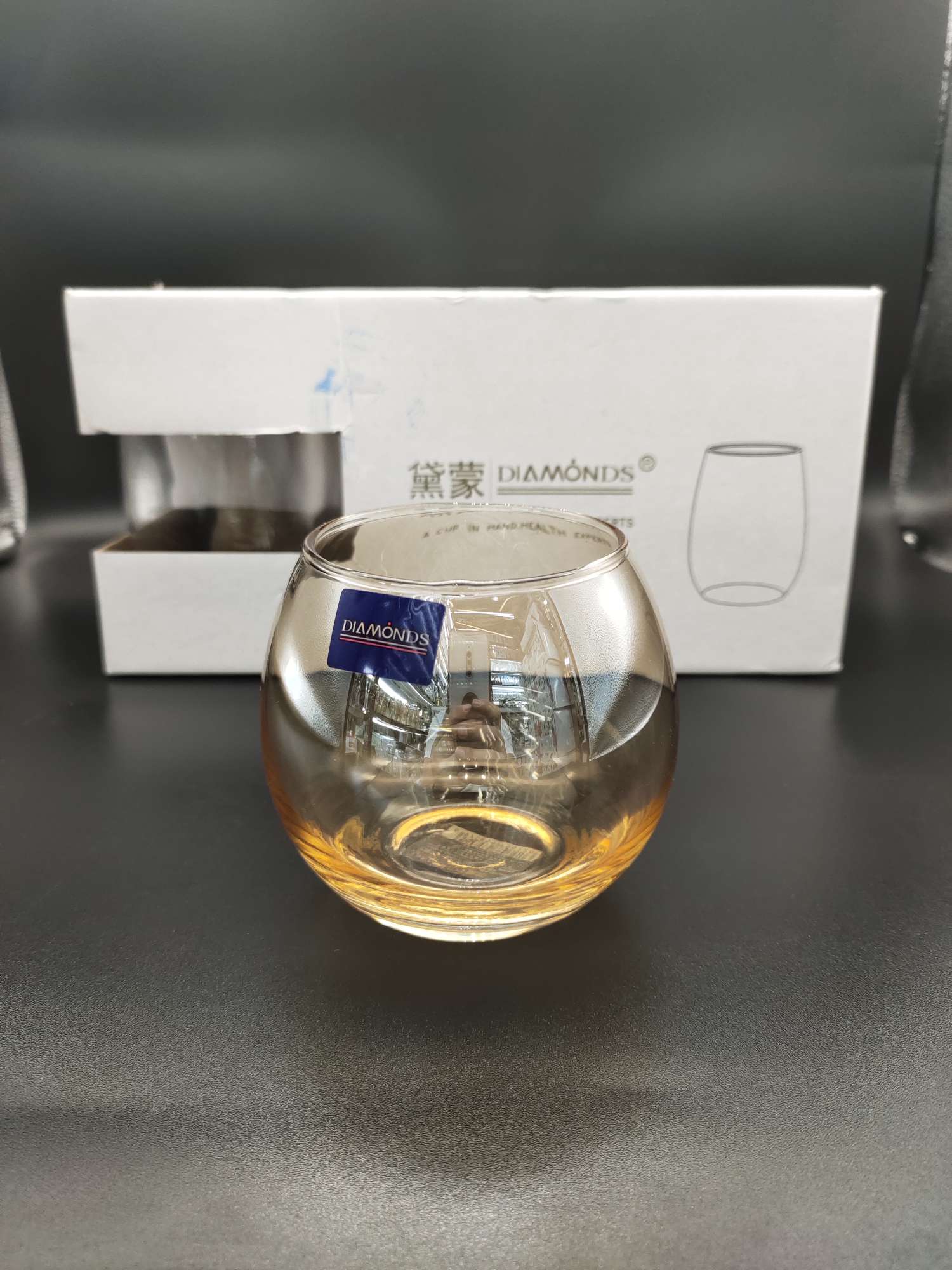 Ion - plated QQ glass whisky mug thumbnail