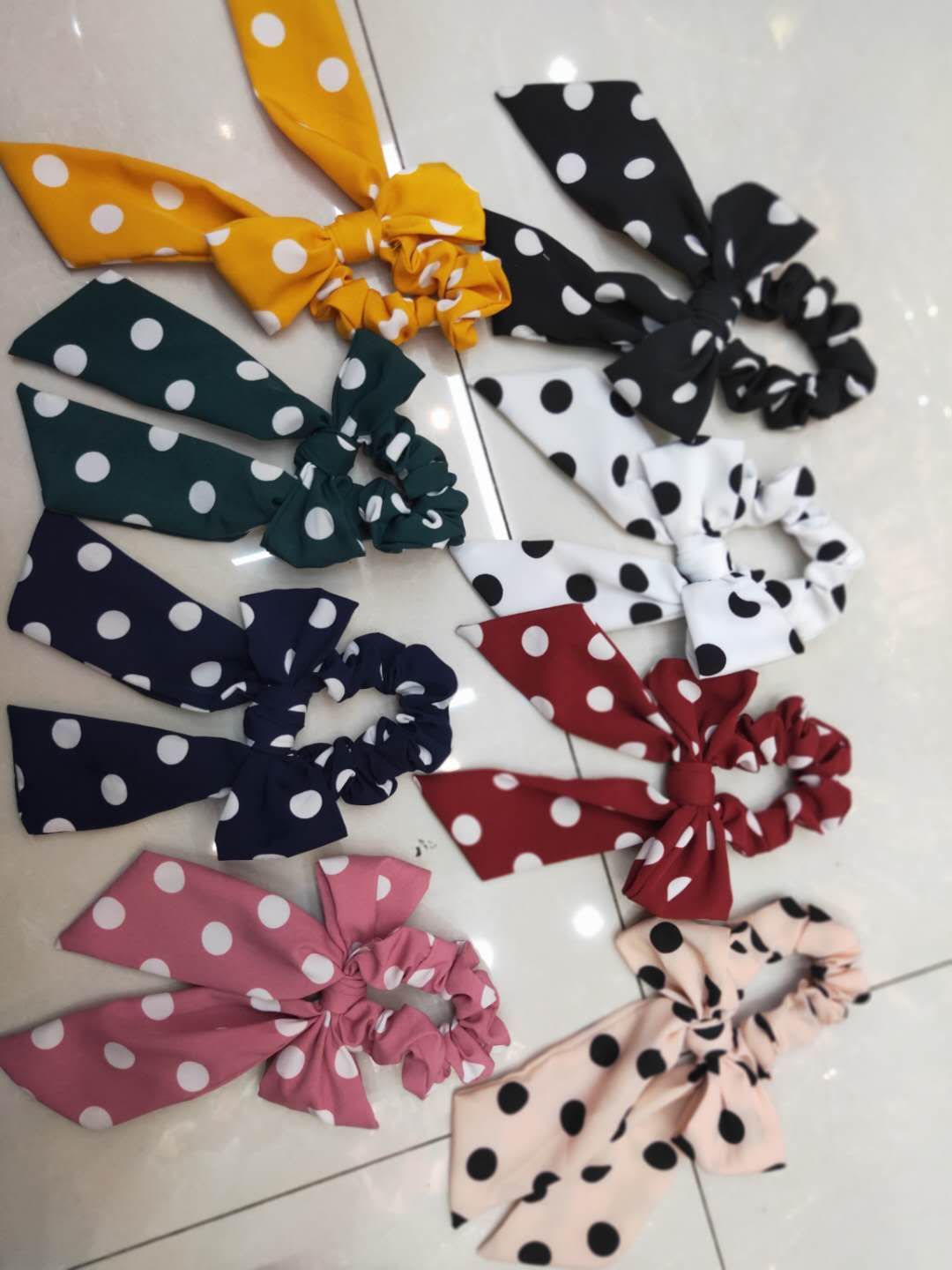 New bow ribbon hair ring large intestine ring hair accessories simple Korean version web celebrity ponytail hair tie rope headpiece thumbnail