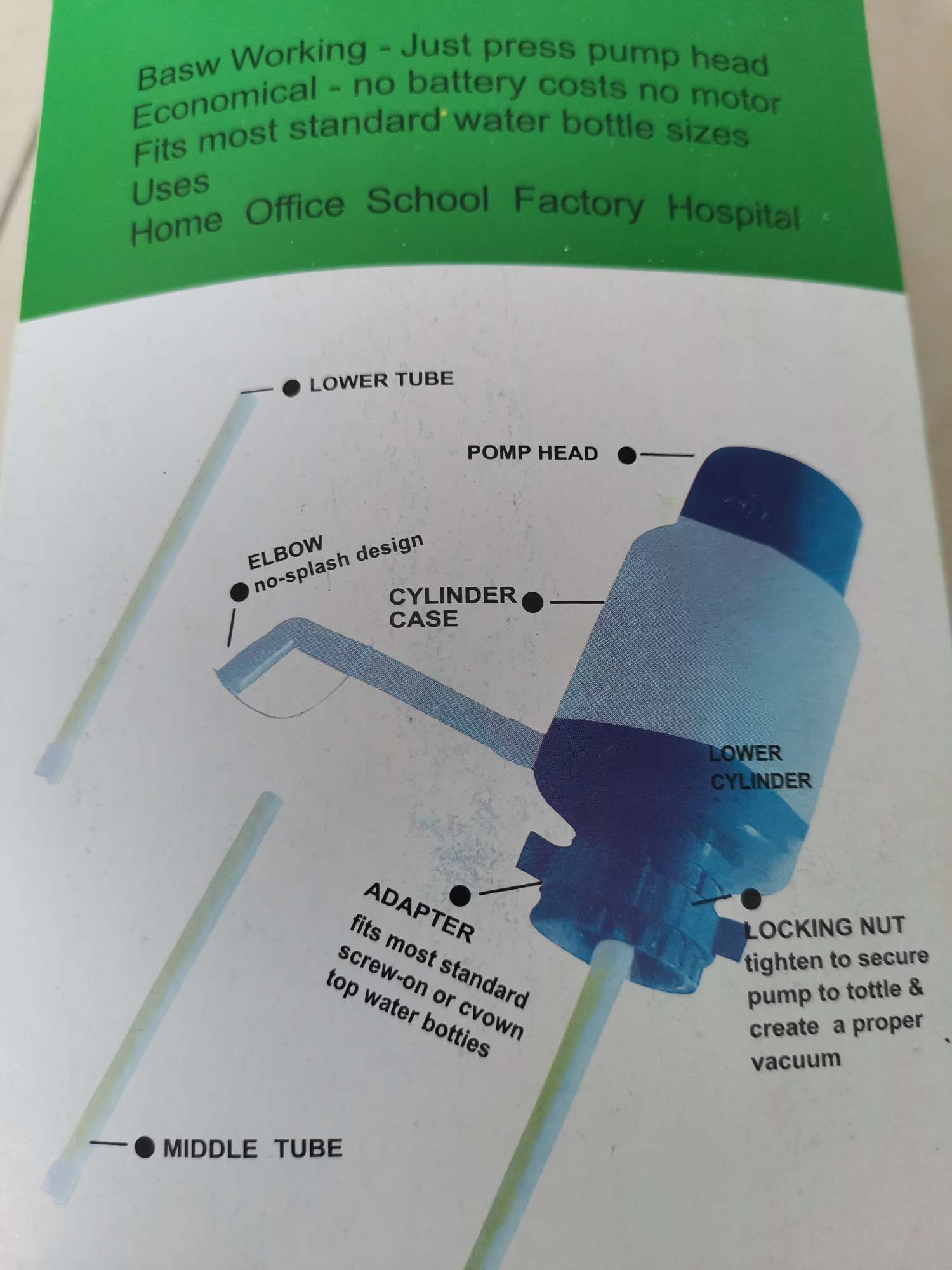 桶装水抽水器手压式纯净水桶出水压水器大桶饮水机家用矿泉水吸水详情图2