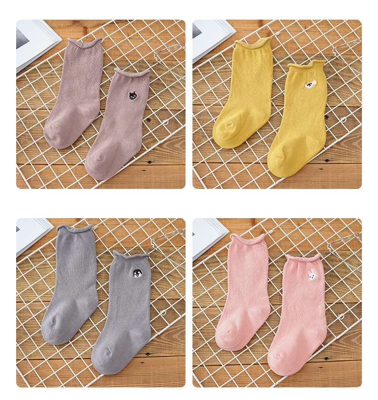 秋冬宝宝精梳棉童袜卡通可爱宝宝童袜舒适男女宝宝中筒袜-MG911详情图7