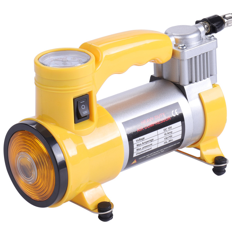 On-board air pump High-power portable portable metal automobile 12V single cylinder with light air tire air pump Application Scenario
