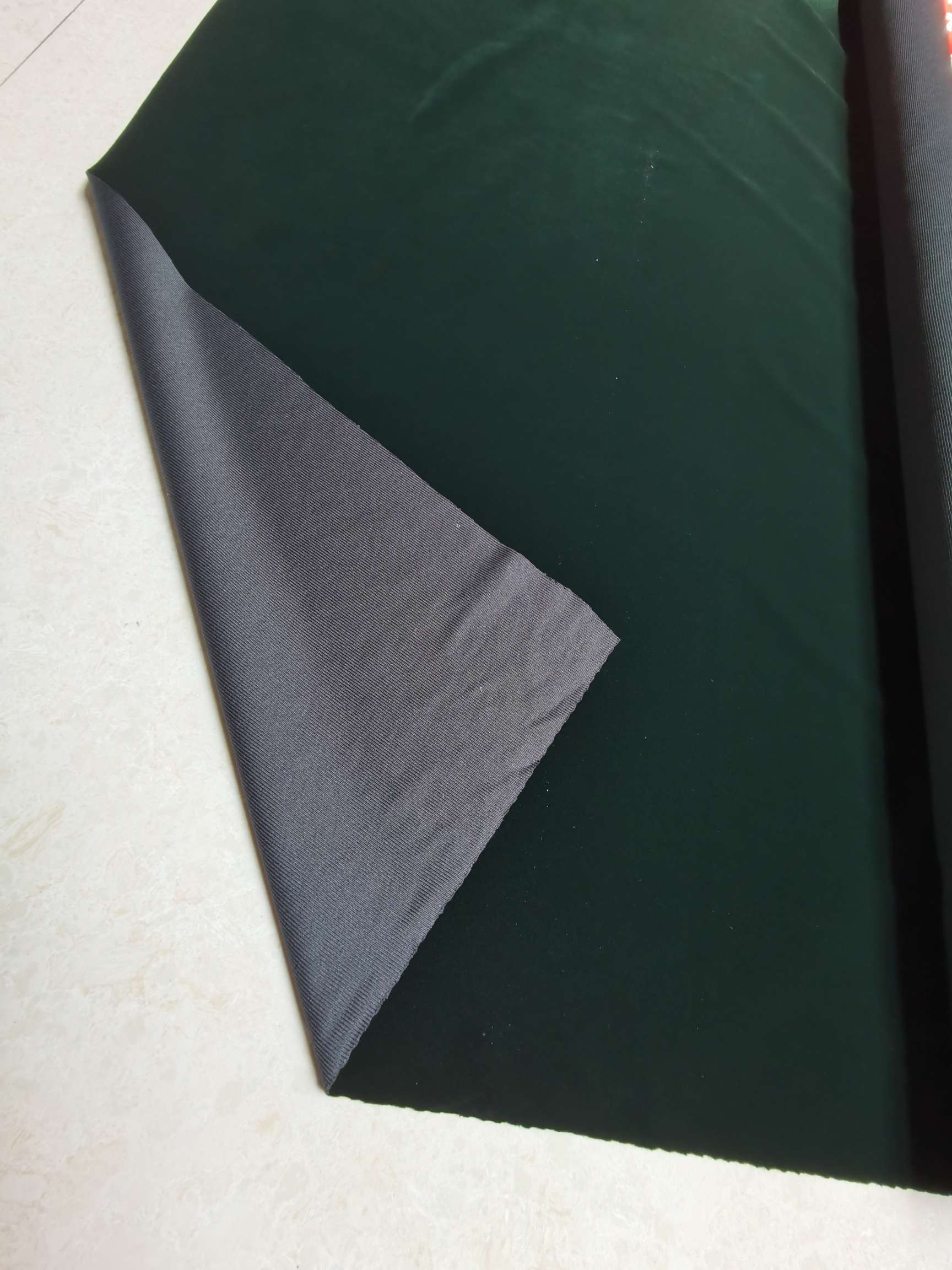 墨绿丝绒植绒布面料 适做大蝴蝶结发夹女网红后脑勺弹簧顶夹发卡头饰详情图6