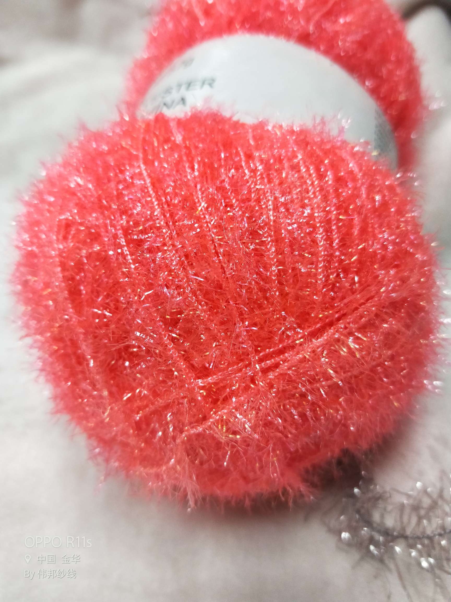 Korean-style dishwashing yarn, Snow bud red Specification image