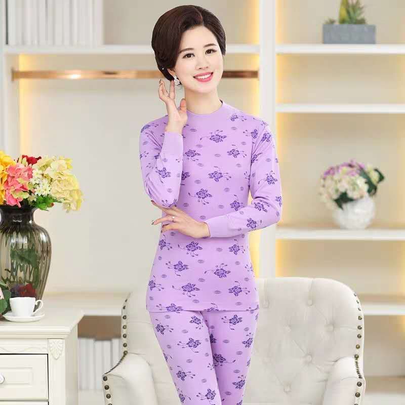 Pure cotton long Johns suit woman