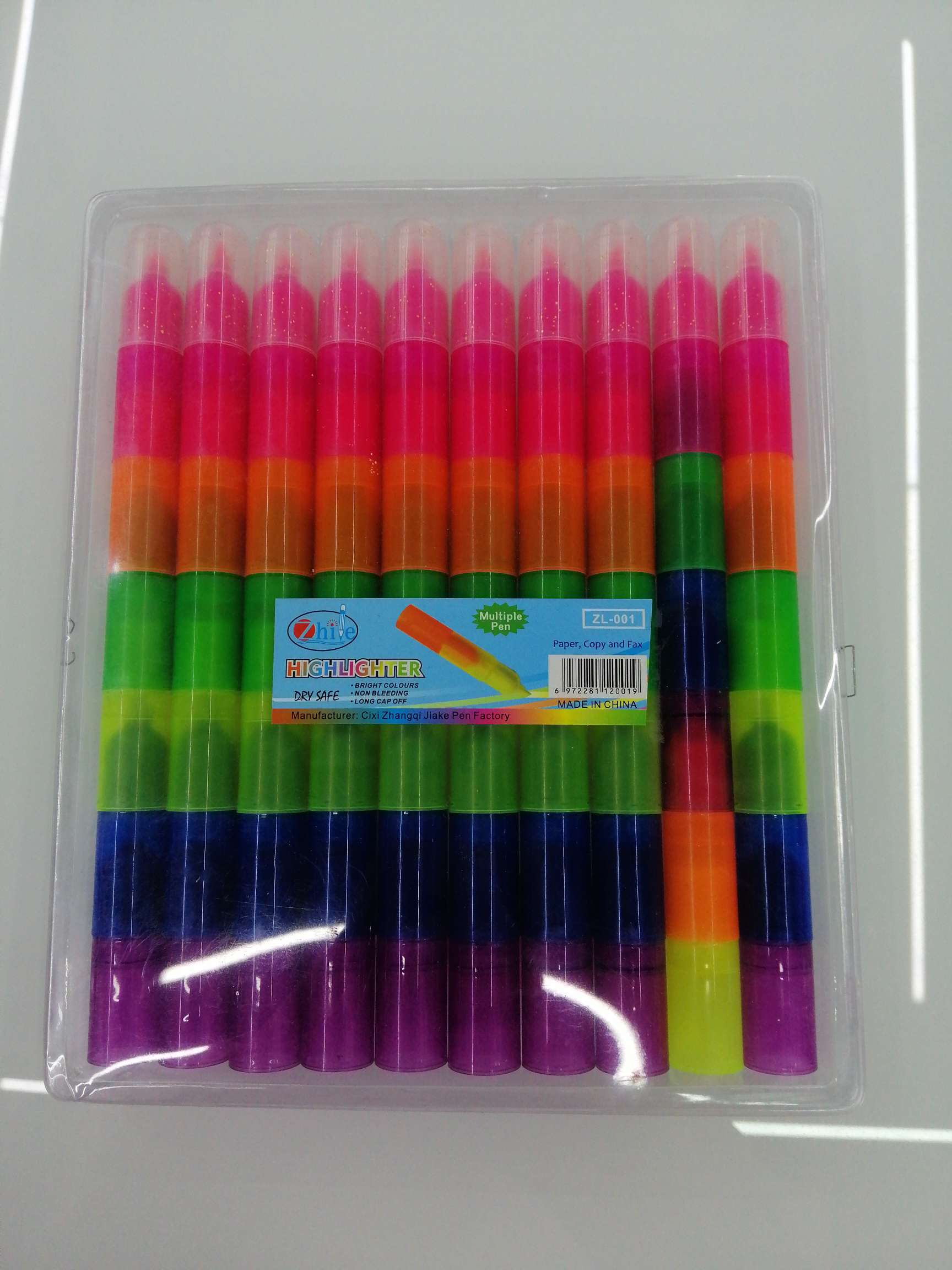 Yiwu Hanjia Stationery Office Culture Writing Tools 6-section highlight pens with 10 suction cards can be used for drawing full figure