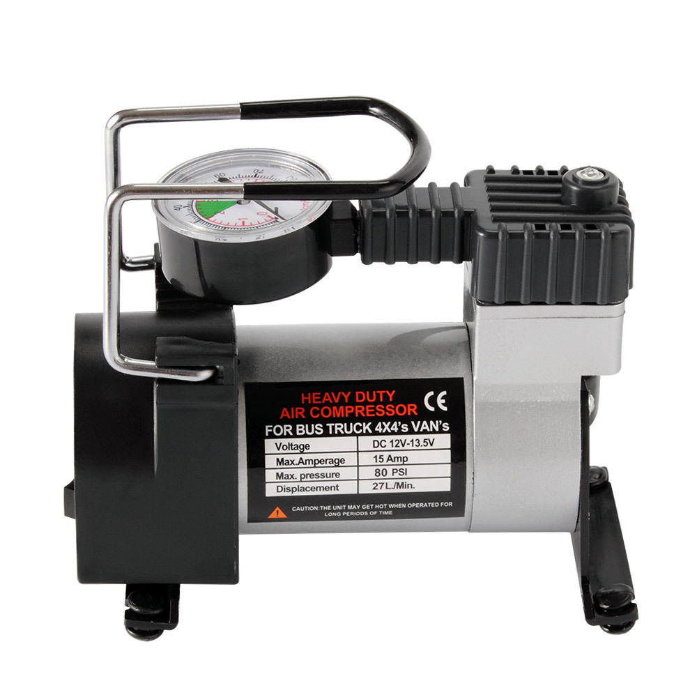Manufacturers direct automotive supplies vehicle inflator metal single cylinder electric 12V portable car pump details Picture
