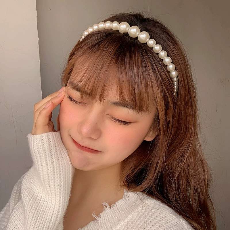 韩版珍珠发箍新款公主气质百搭头饰超仙网红新娘发饰复古头箍女