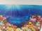 鱼缸背景贴纸鱼缸背景纸画高清图3d立体鱼缸底砂珊瑚石造景装饰画图