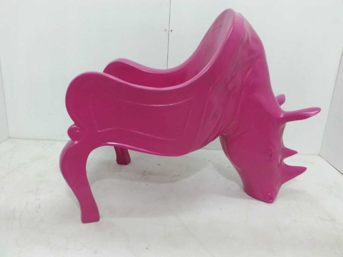 Creative home special-shaped chair art design, Rhino chair for shopping mall decoration, model room decoration 80*120*91 Application Scenario