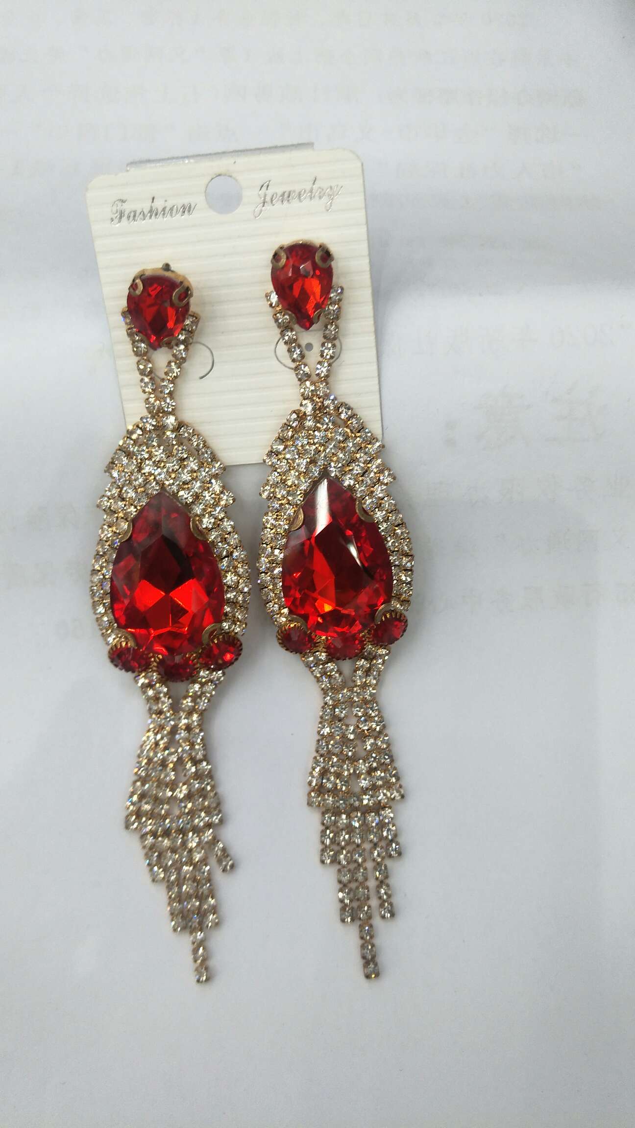 Glass heart earrings