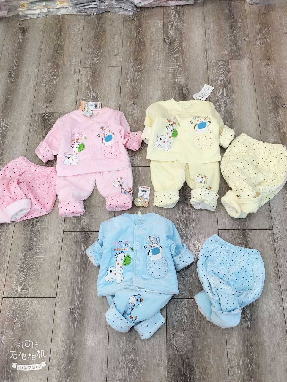 初生婴儿夹衣套装，三件套套装