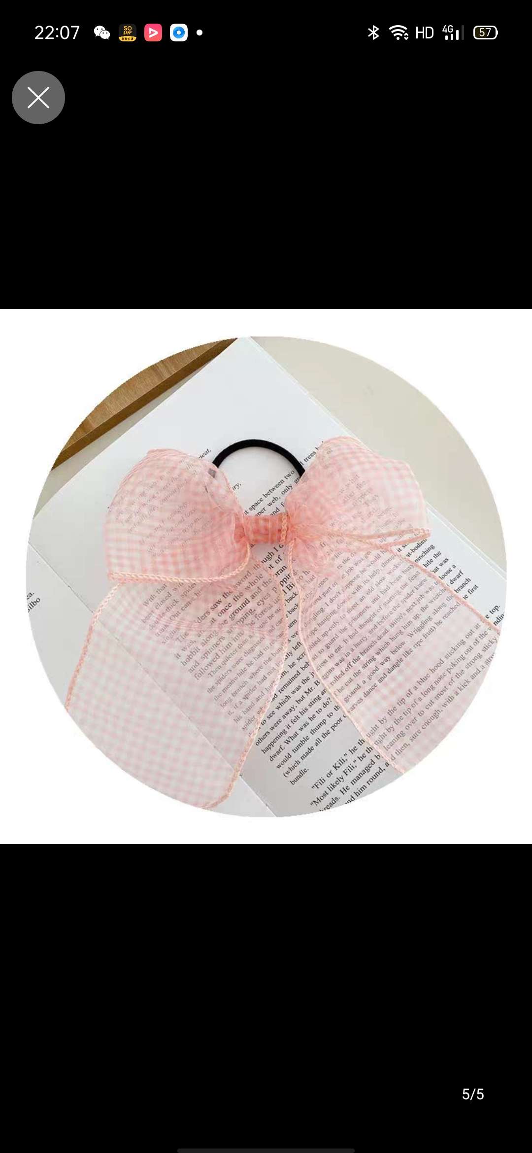 Mesh bow-hair cord female hair cord gauze hair cord