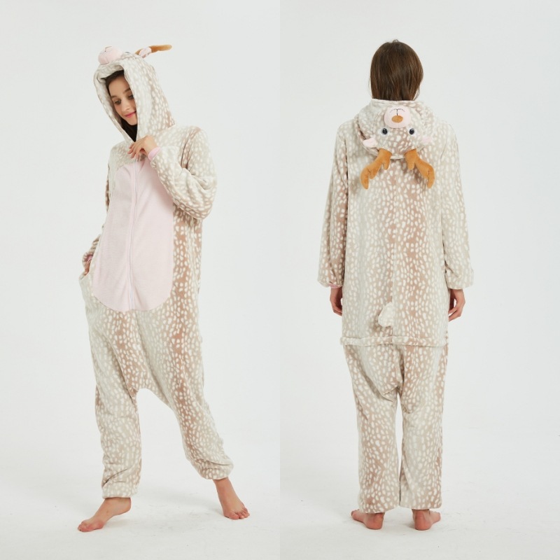 Flannel animal one-piece pajamas for autumn and winter 2020 are exported to Europe, America and Russia Item Picture