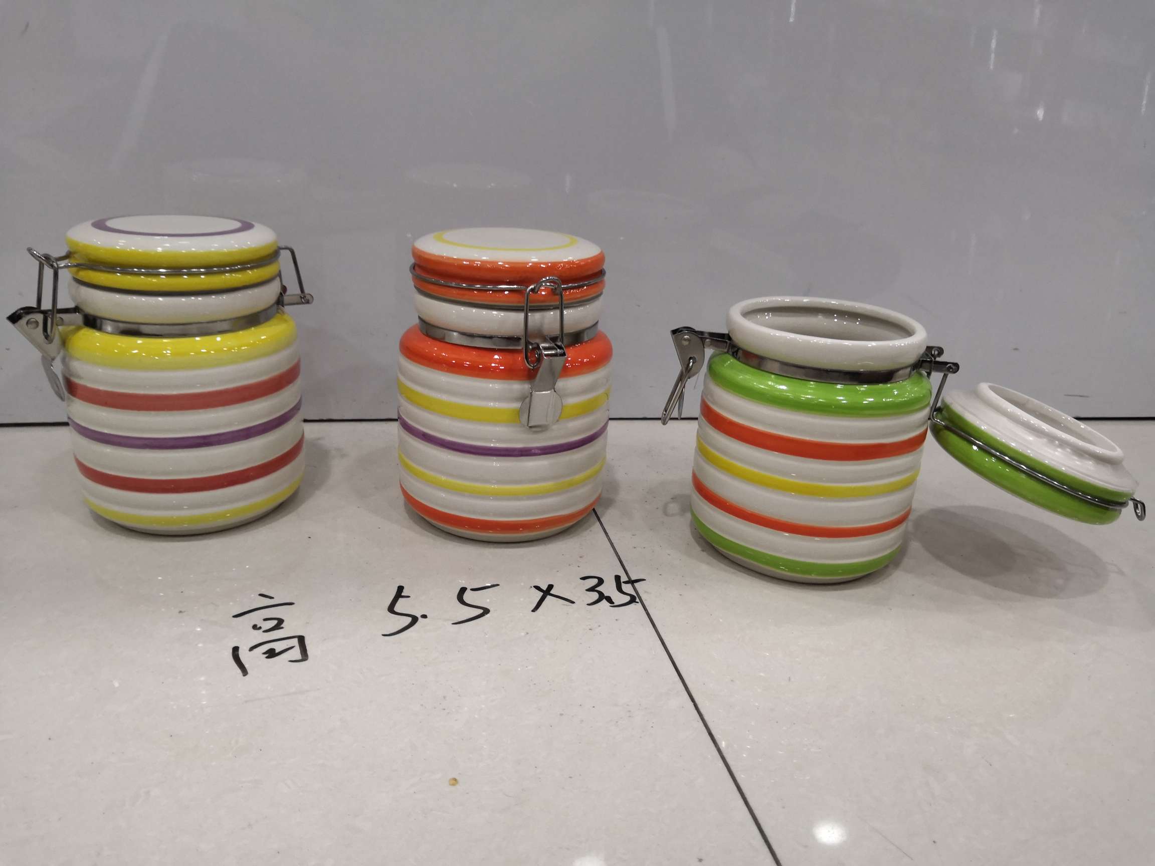 Dingmei Ceramic Line sealed jars, new models of this season, factory direct sales, in stock direct sales Item Picture