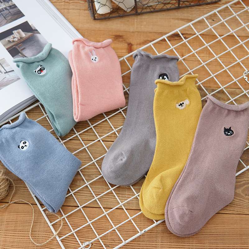 秋冬宝宝精梳棉童袜卡通可爱宝宝童袜舒适男女宝宝中筒袜-MG911细节图