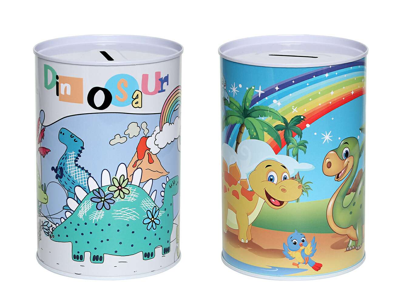 卡通恐龙图案存钱罐马口铁储蓄罐812-128