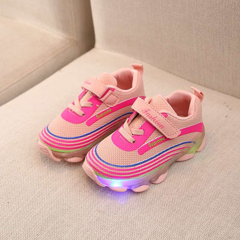 New Children's Shoes Breathable Soft Soles Light Up Children's Sports Shoes Men And Girls Led Light Casual Shoes Manufacturers Direct Sales Specification drawing