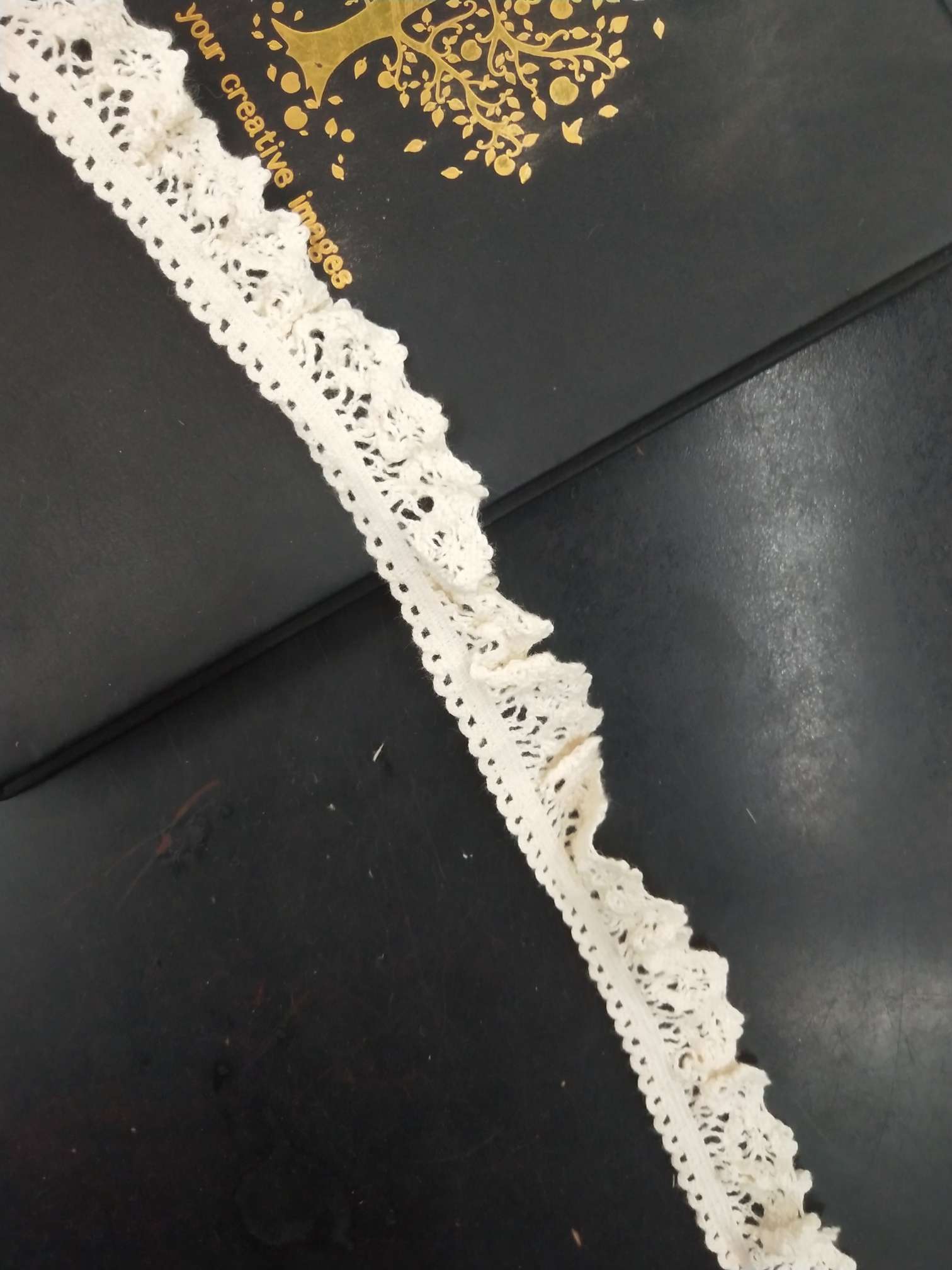 1287 elastic cotton thread lace