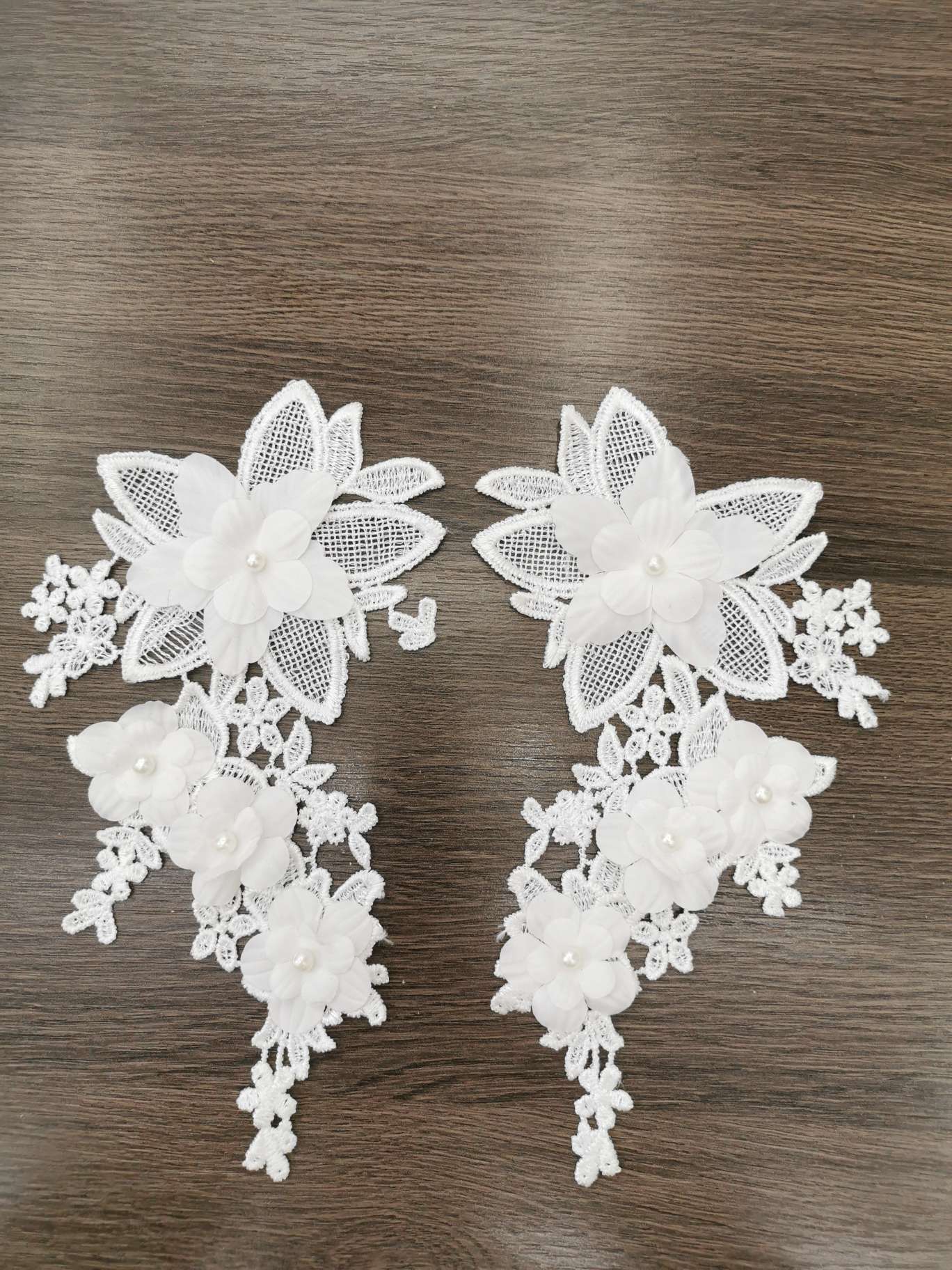 Flower-embroidered fabric lace, Guangdong lace