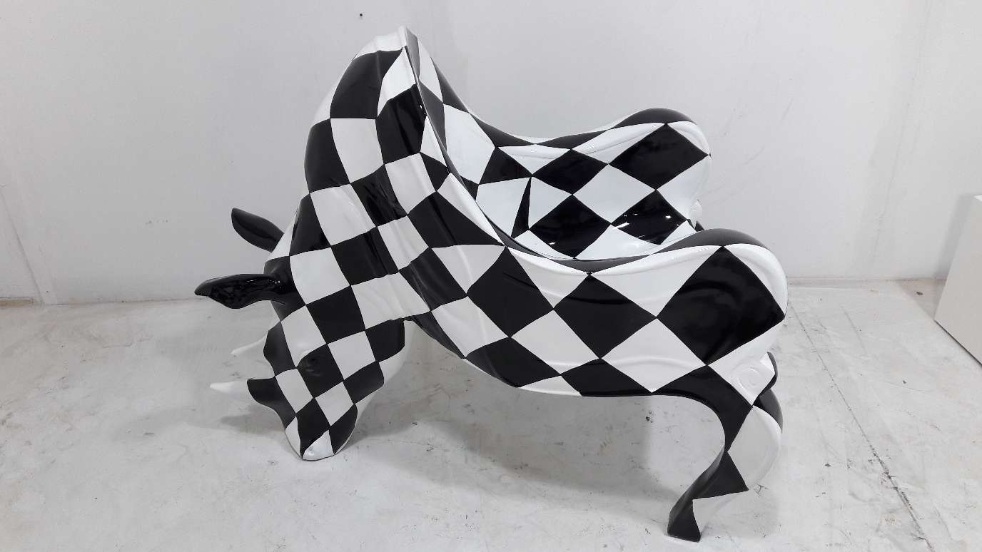 Creative home special-shaped chair art design, Rhino chair for shopping mall decoration, model room decoration 80*120*91 details Picture