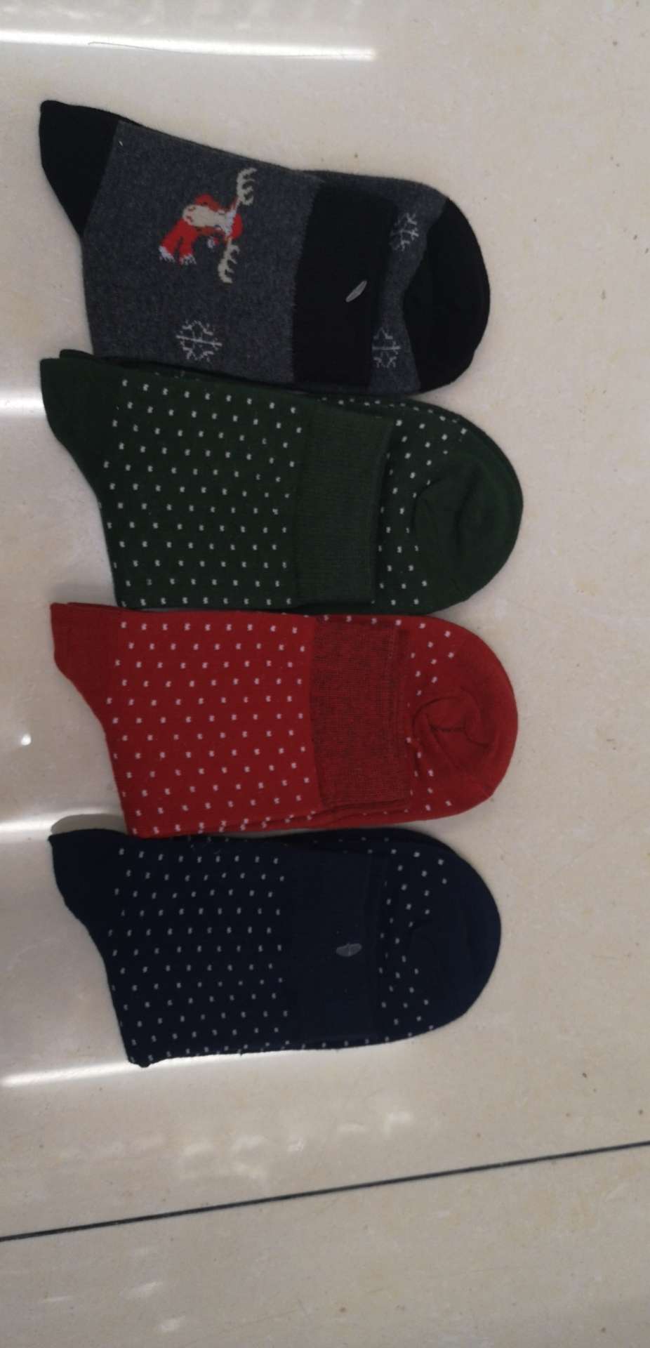 纯棉中筒袜圣诞系列袜舒适透气按摩袜