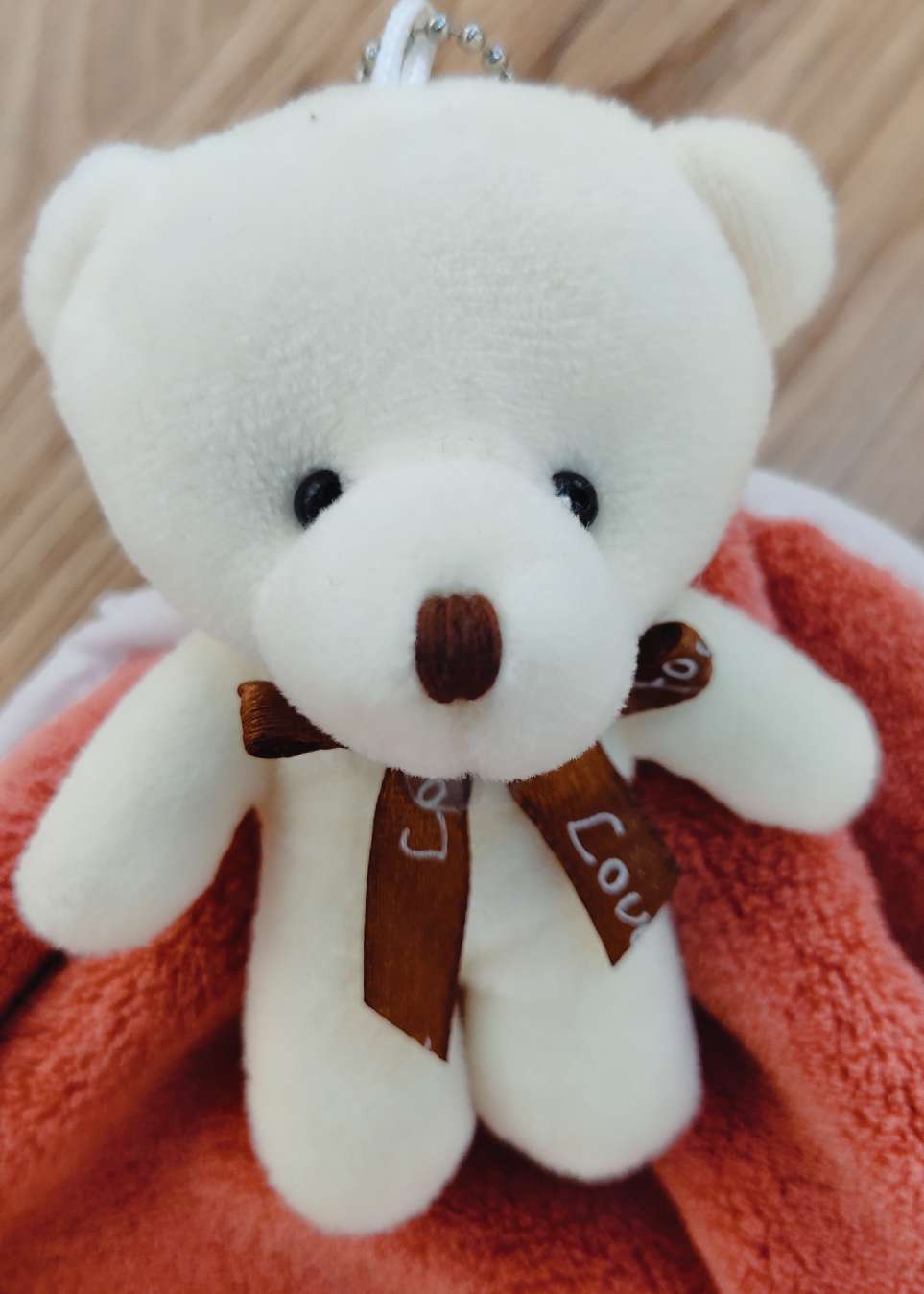 Original color fashion coral fleece bear hand towel details Picture