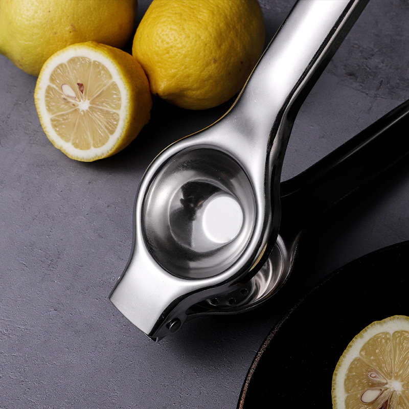 不锈钢柠檬榨汁器 不锈钢柠檬夹压汁器便携式 手动榨汁机详情图2