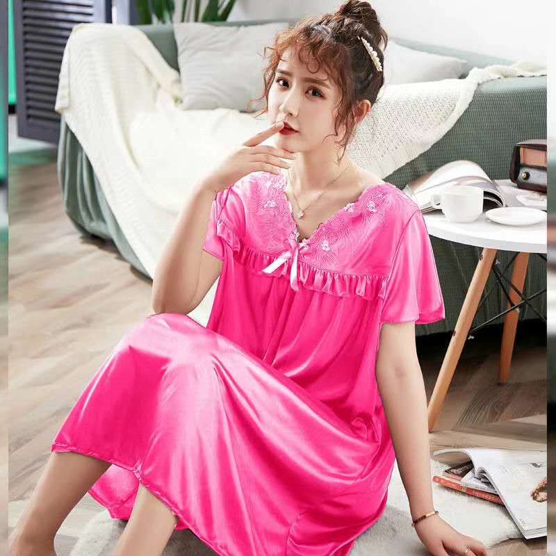 Ice cream nightdress with short sleeves Specification drawing