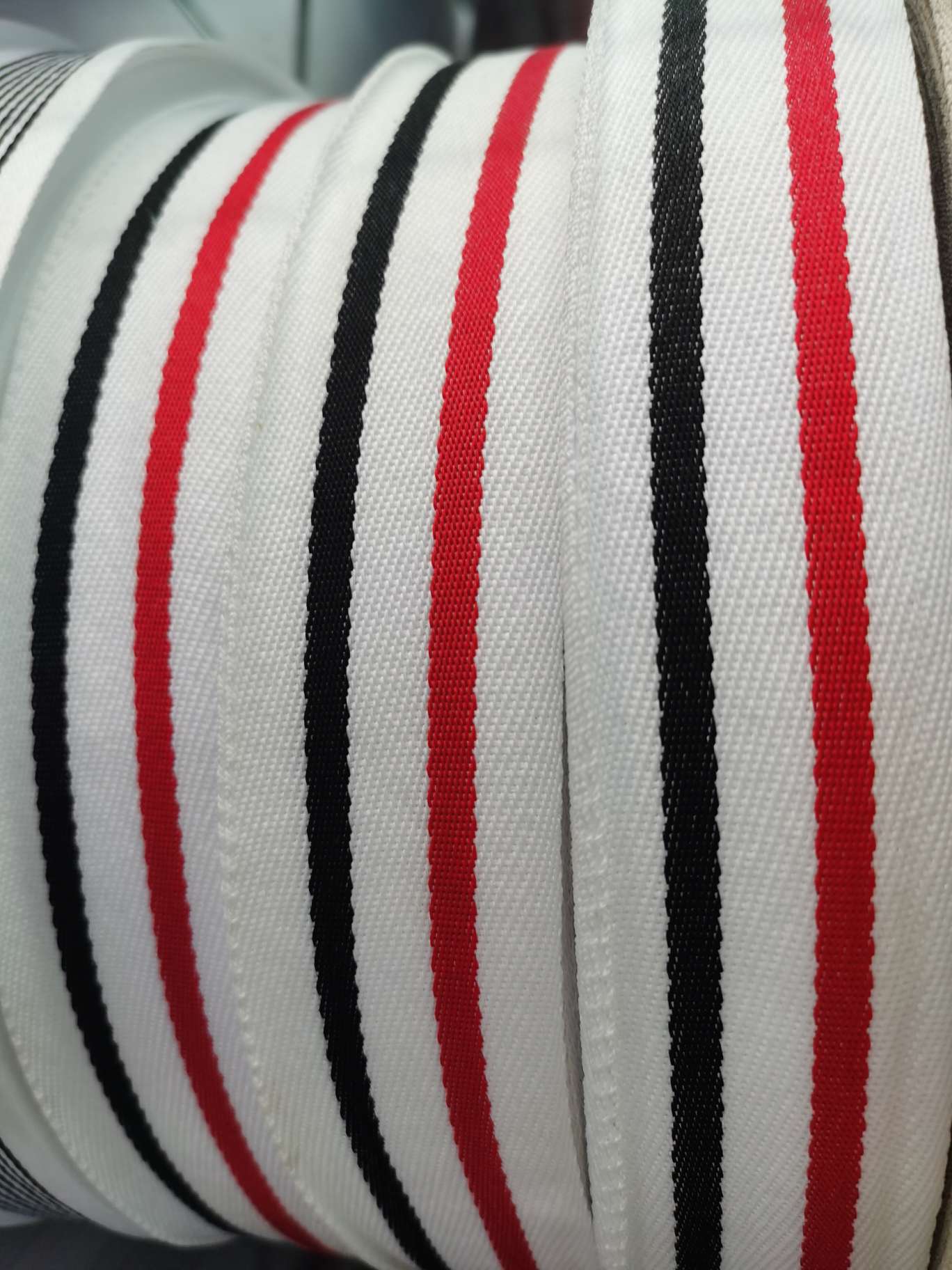 4 Cm White Striped Webbing Dress With Webbing