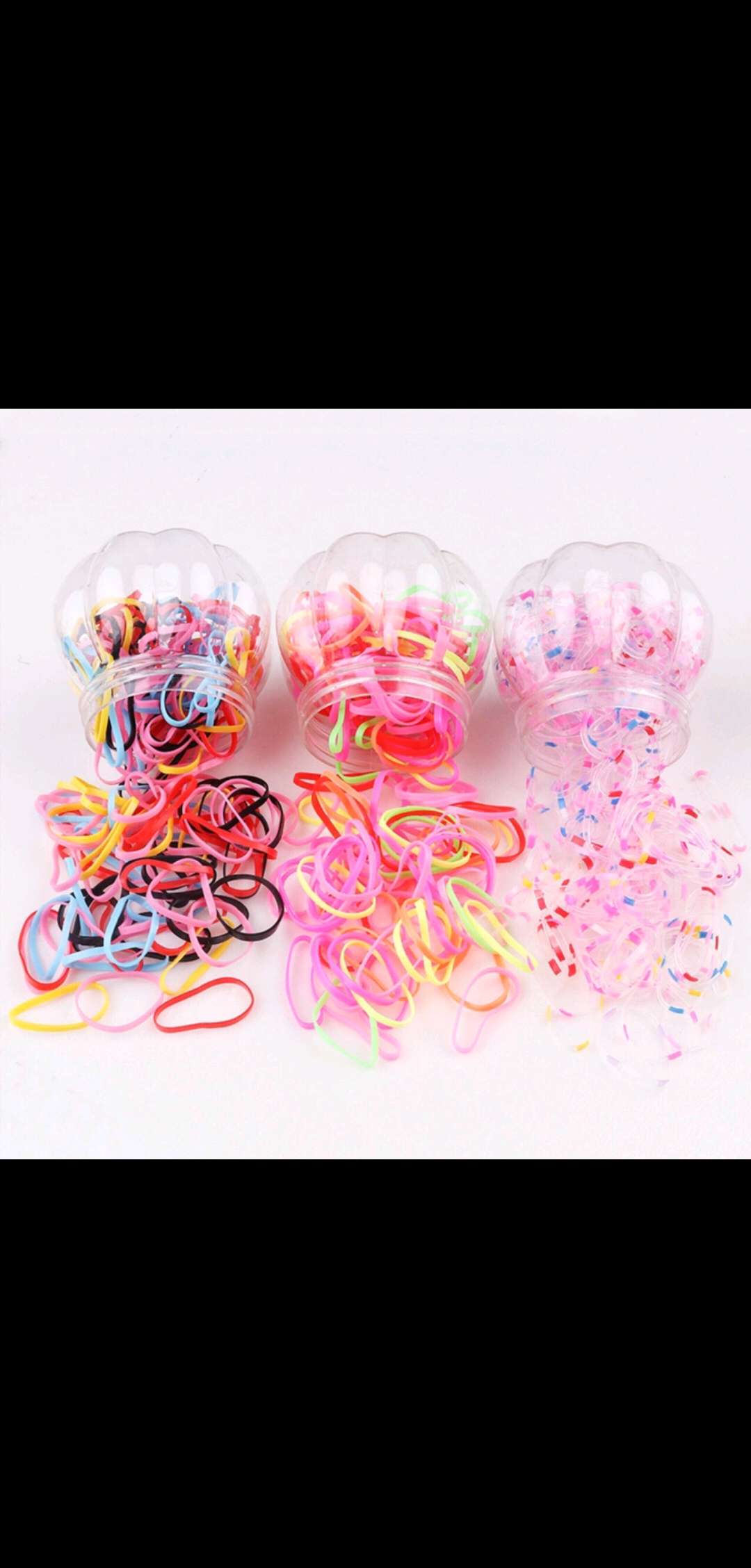 Disposable rubber bands, children's hair bands, hair accessories, pumpkin bottles, rubber bands, colored glue, two-yuan store quality recommendation mixed batch package undefined