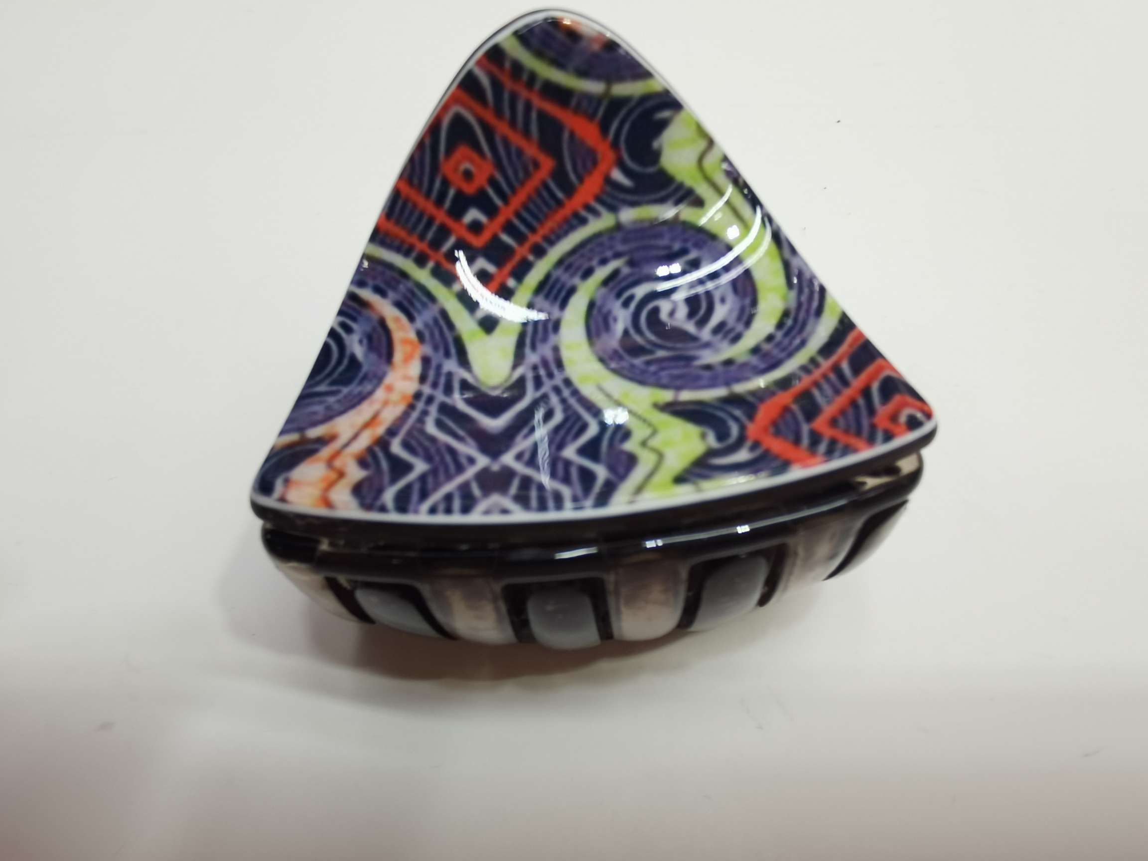 4公分复古印花三角细节图