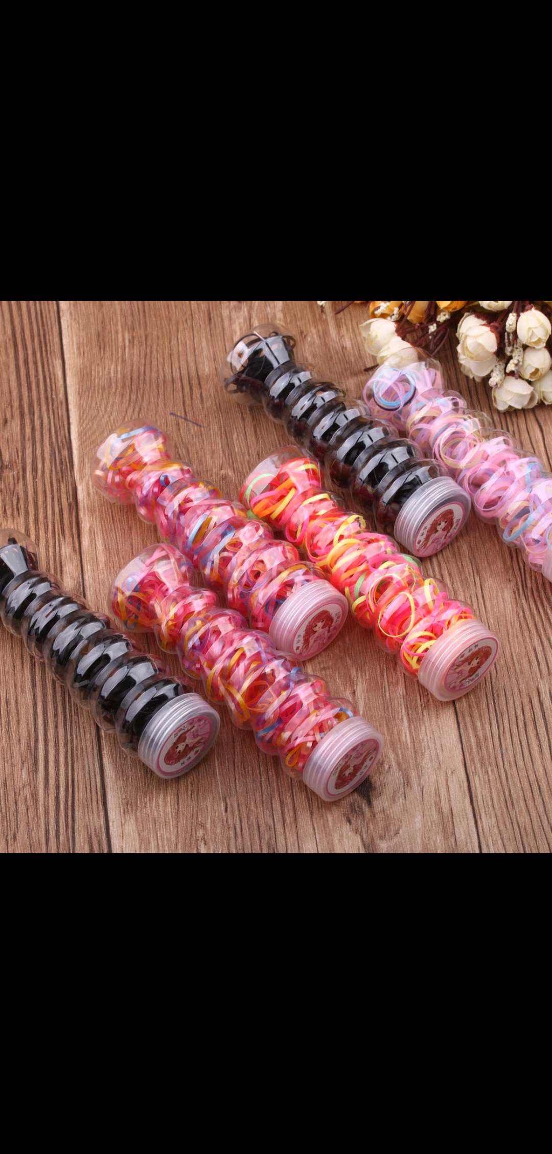 Cute portable canned disposable rubber band women's hair tie, ins Korean version hair tie, colorful children's braided hair tie Item Picture