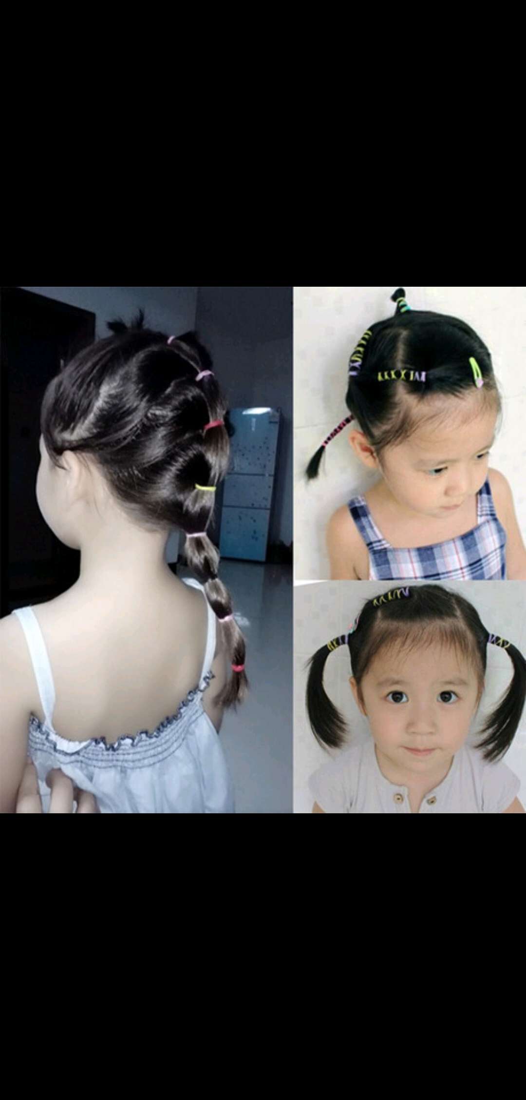 厂家直销4千根发圈高弹力扎头发一次性小橡皮筋彩色儿童皮筋批发白底实物图