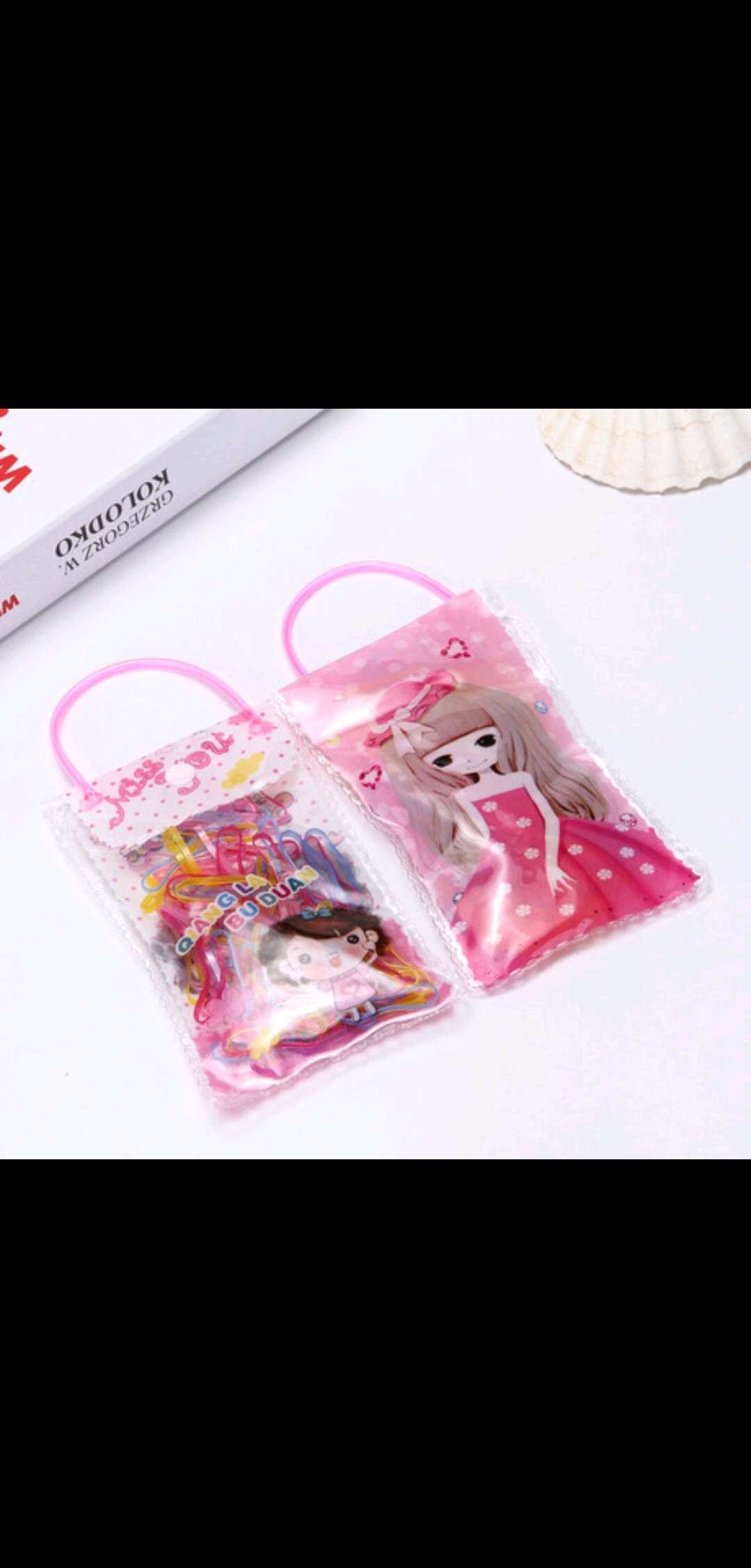 Korean children's hair accessories are sweet and cute. The handbag is strong and can be pulled continuously. Disposable hair bands and children's rubber bands Item Picture