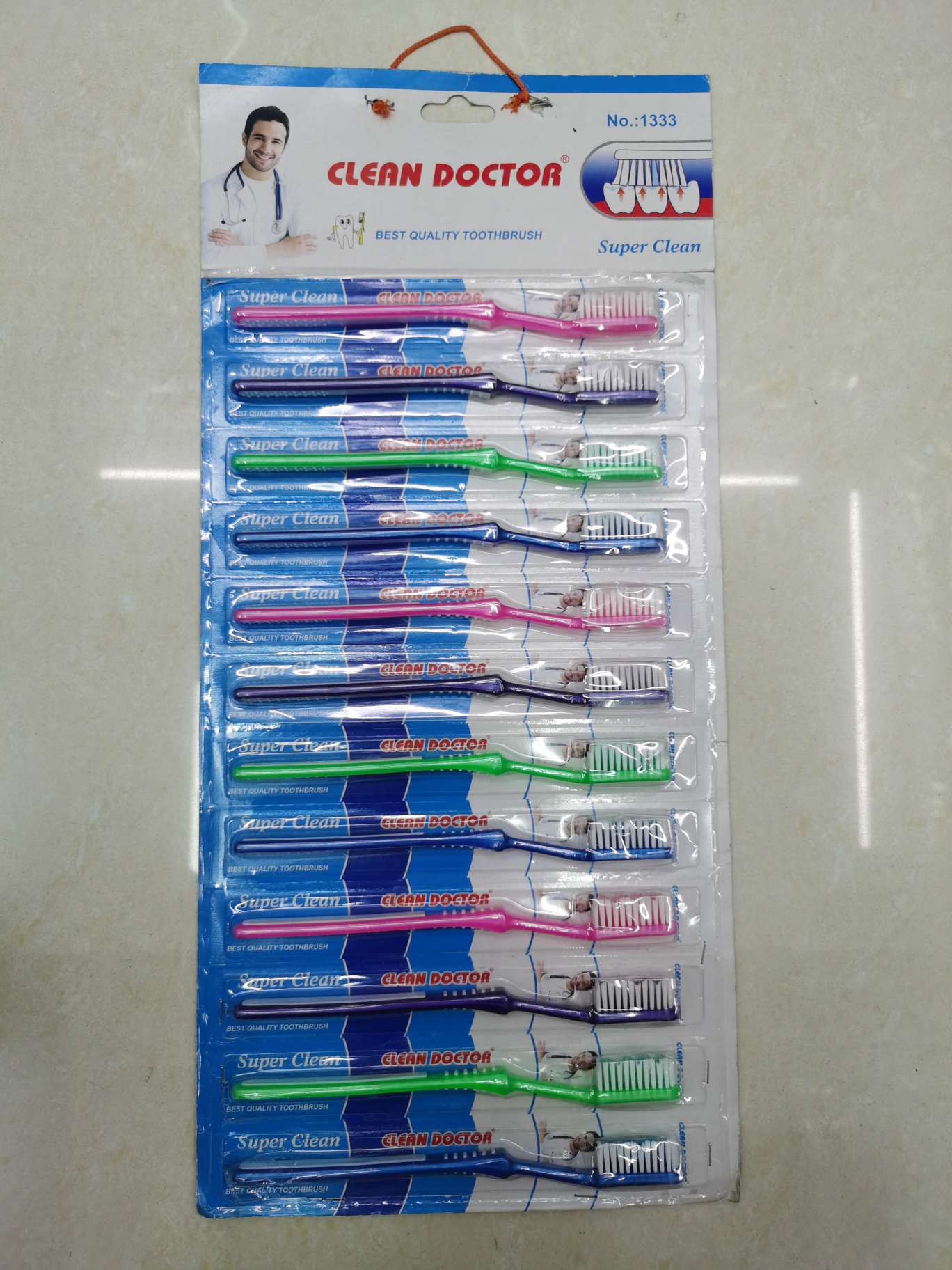 Clean Doctor 1333 Nylon Bristle Hanging Toothbrush details Picture