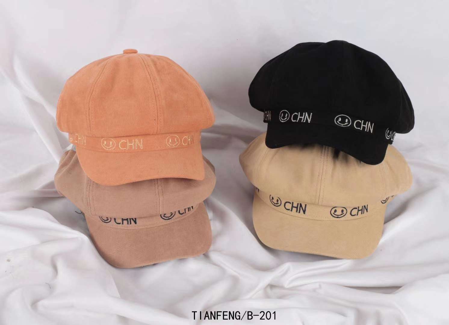 Autumn/winter sun department embroidery octagonal hat female Korean version of joker Beret British painter's hat pumpkin hat cap cap thumbnail