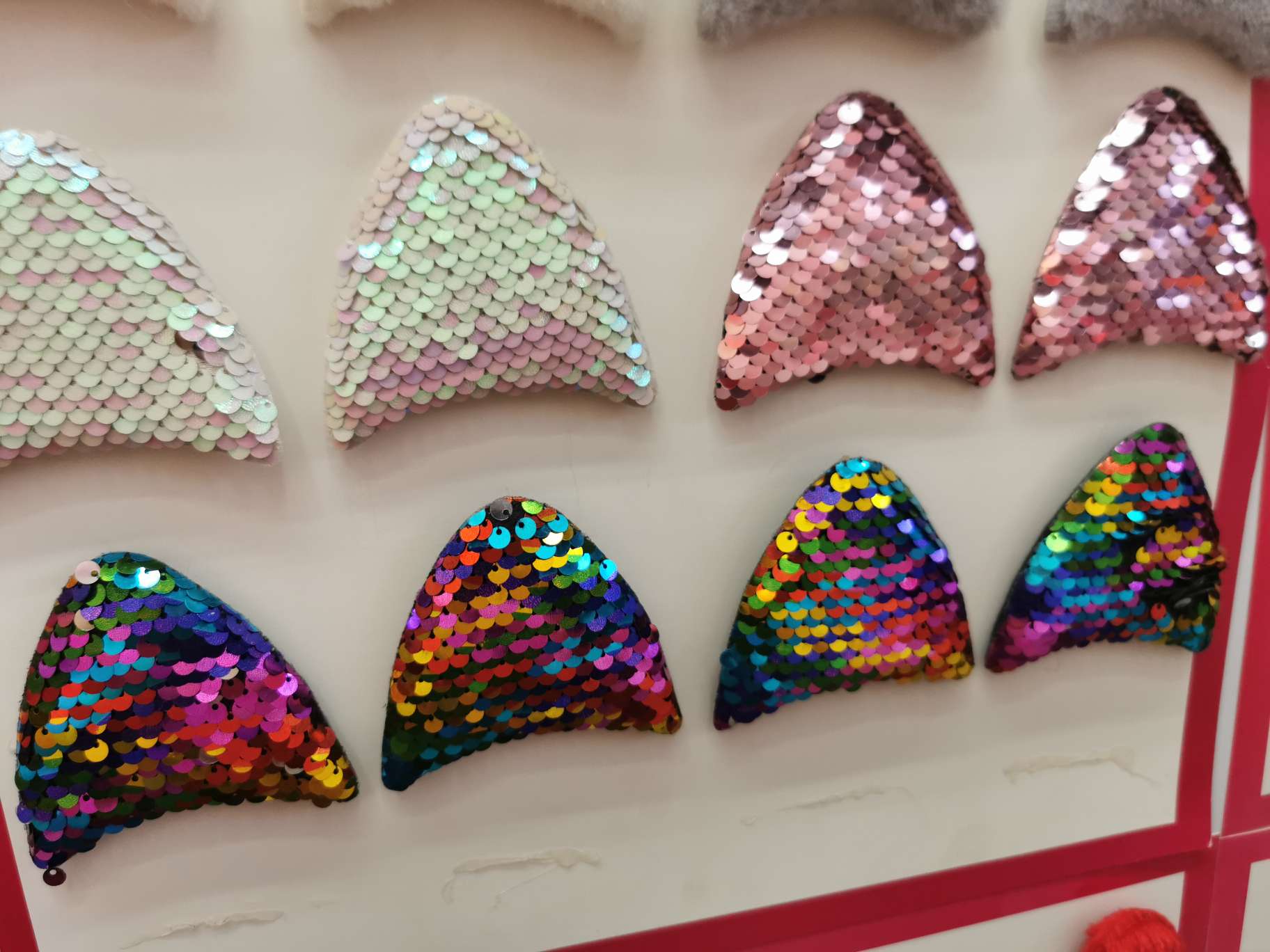 Sequins 7.5*6.5 cat ears